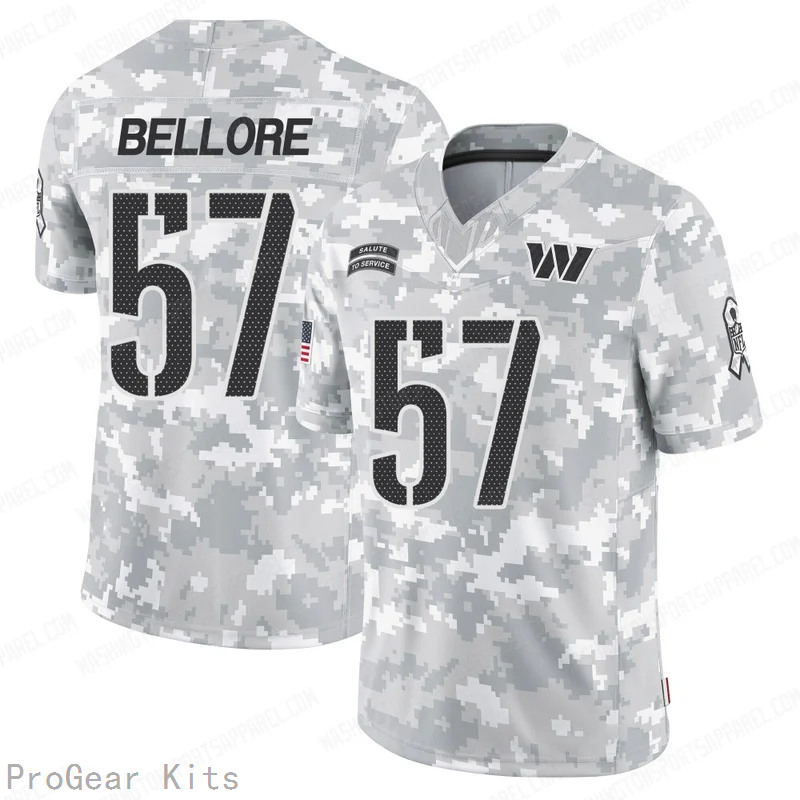 Nick Bellore Washington Commanders Jersey No.57 Camo NFL Football Fan Wear