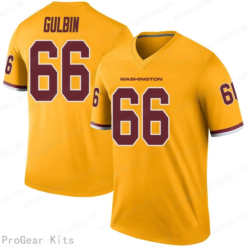 Matt Gulbin Rush Washington Commanders Jersey No.66 Gold NFL Football Fan Wear Matt Gulbin Rush