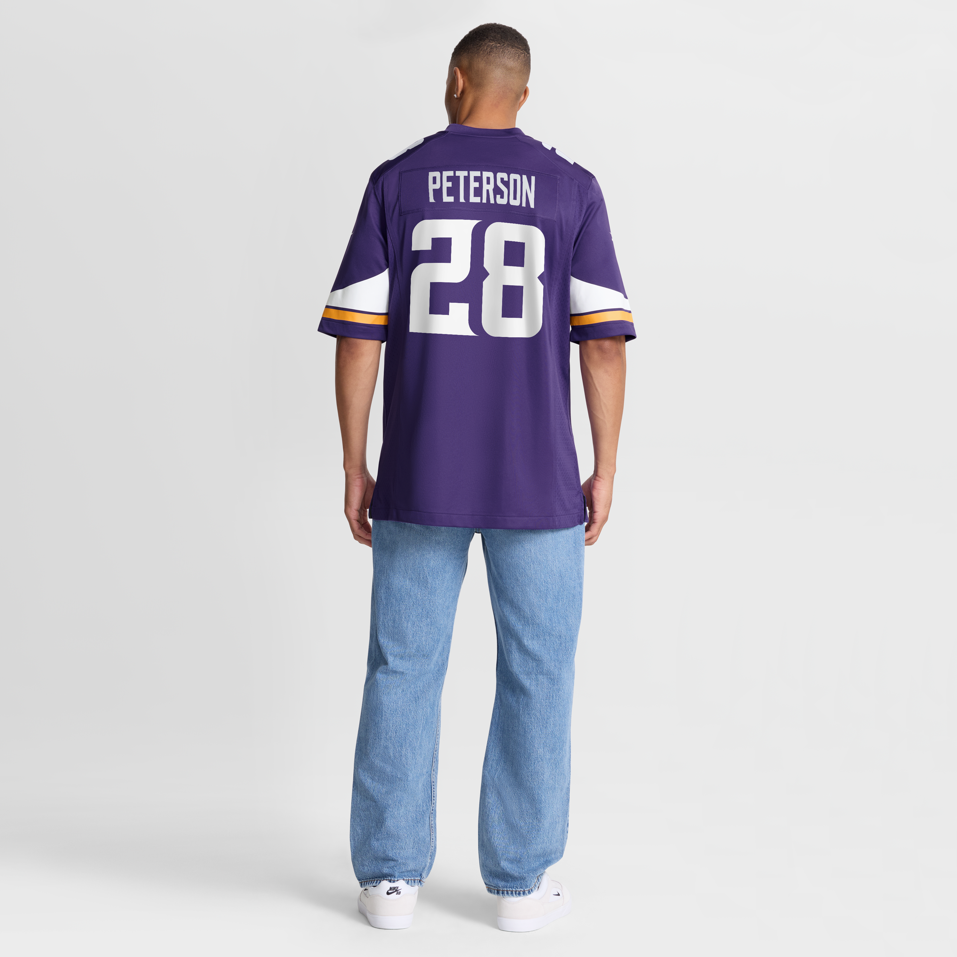 Adrian Peterson Retired Minnesota Vikings Game Jersey Purple NFL Football Fan Wear Adrian Peterson Retired