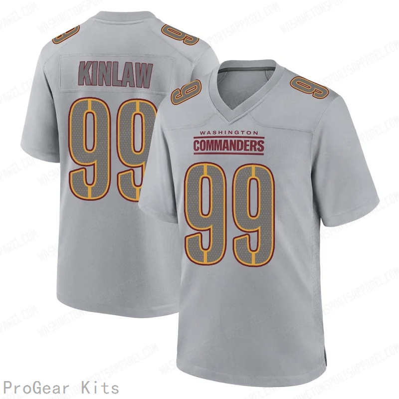 Javon Kinlaw Atmosphere Washington Commanders Game Jersey No.99 Gray NFL Football Fan Wear