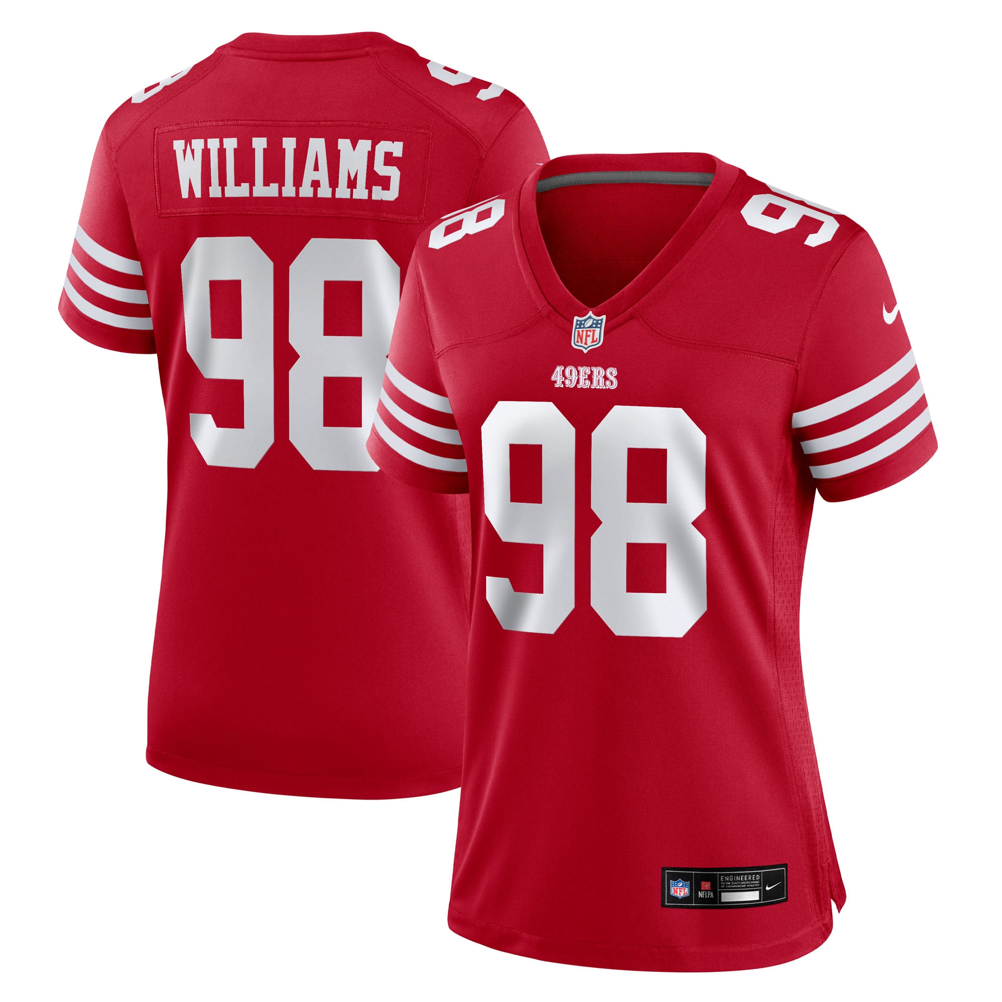 Mykel Williams San Francisco 49ers Game Jersey Scarlet NFL Football Fan Wear Mykel Williams