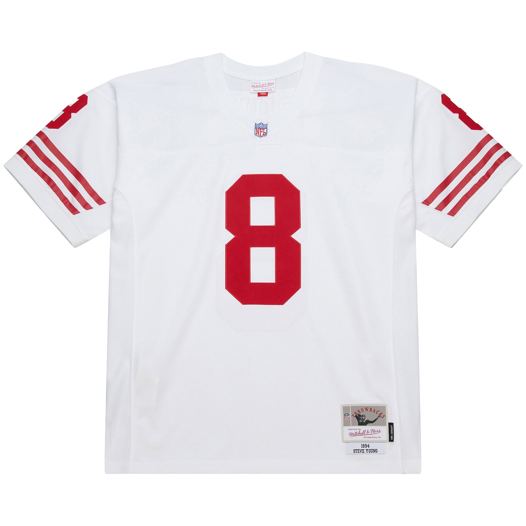Steve Young Mitchell San Francisco 49ers Player Jersey White NFL Football Fan Wear Steve Young Mitchell