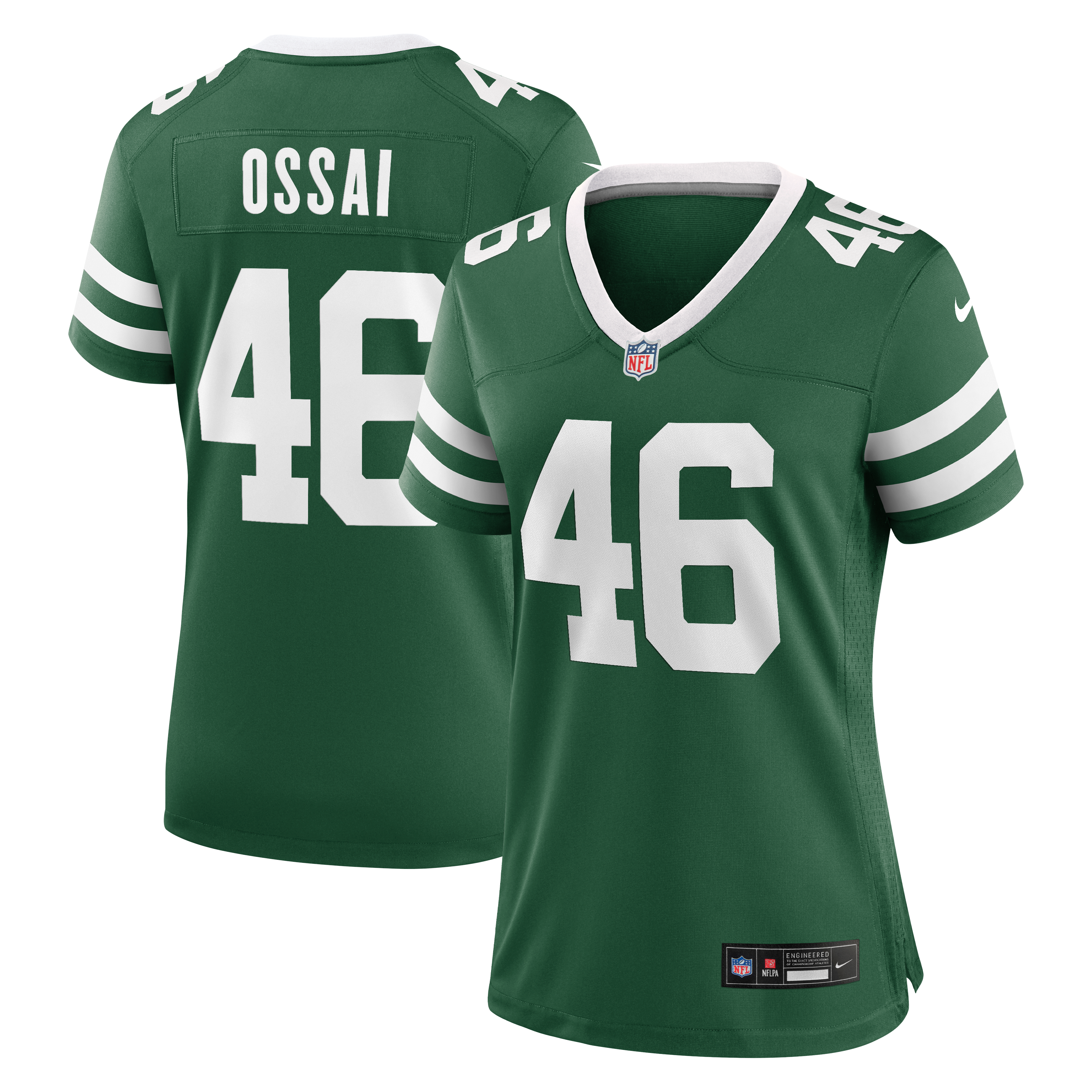 Joseph Ossai New York Jets Game Jersey Green NFL Football Fan Wear