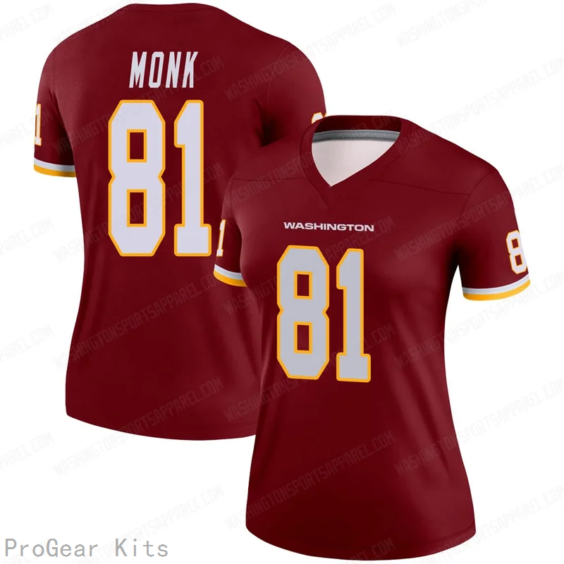 Art Monk Washington Commanders Legend Jersey No.81 Burgundy NFL Football Fan Wear