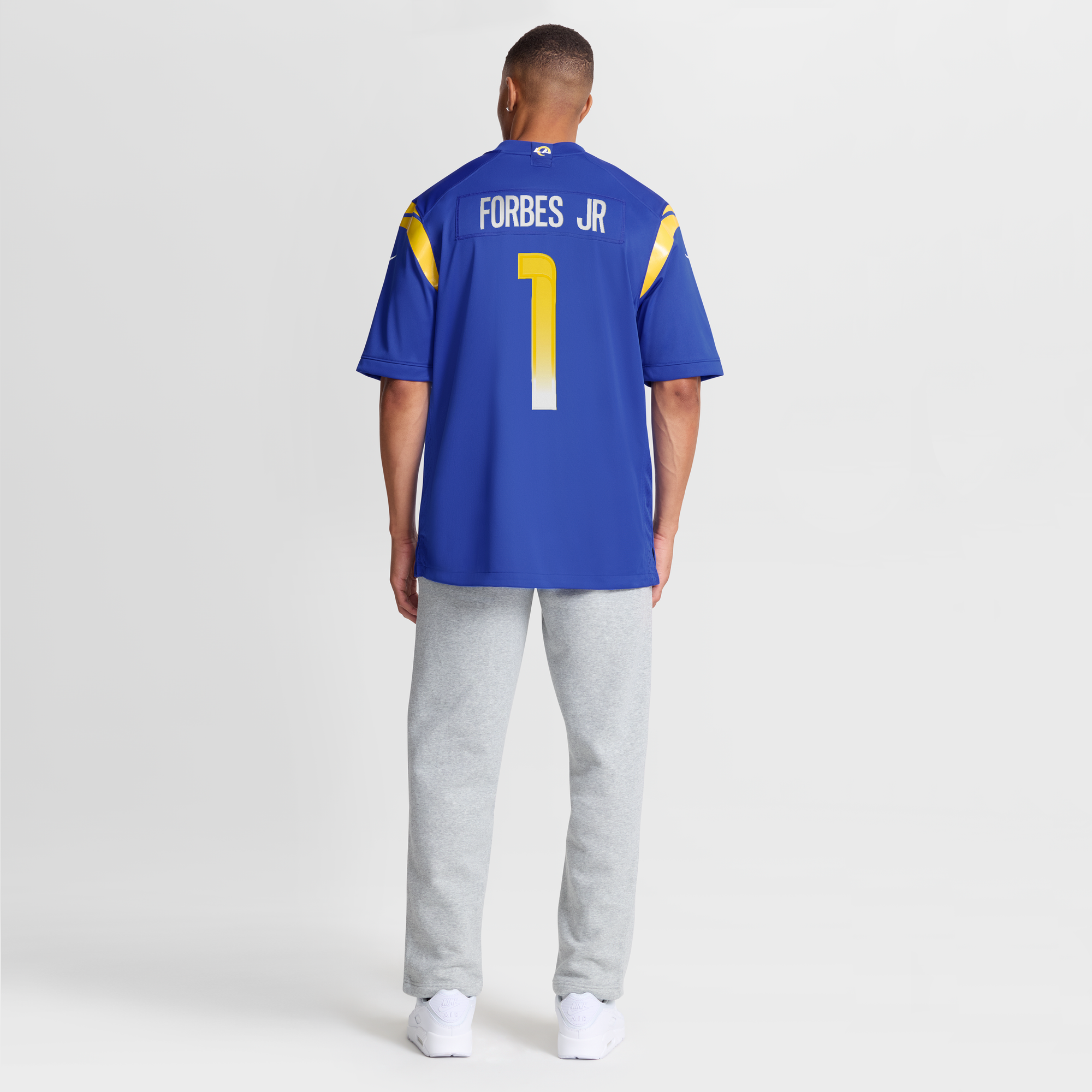 Emmanuel Forbes Jr Los Angeles Rams Game Jersey Royal NFL Football Fan Wear Emmanuel Forbes Jr