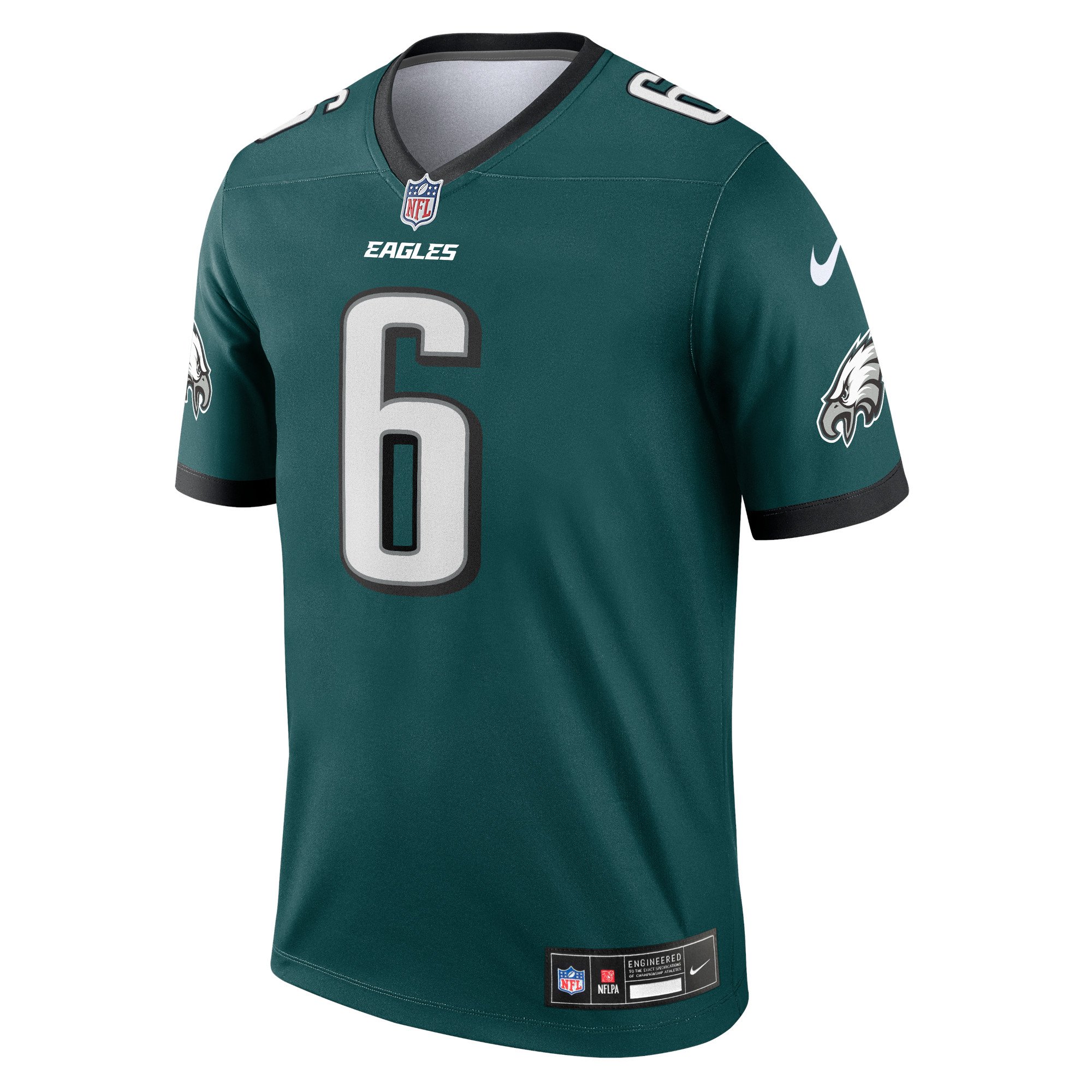 DeVonta Smith Philadelphia Eagles Player Jersey Green NFL Football Fan Wear DeVonta Smith