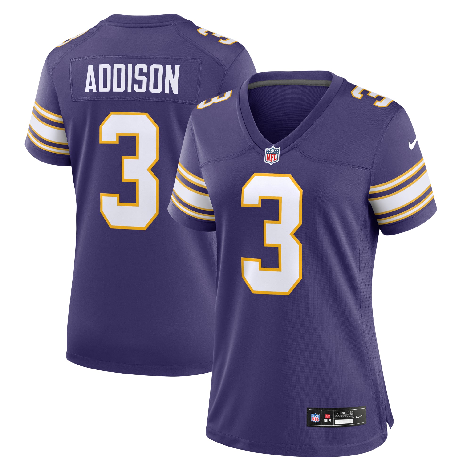 Jordan Addison Minnesota Vikings Game Jersey Purple NFL Football Fan Wear Jordan Addison