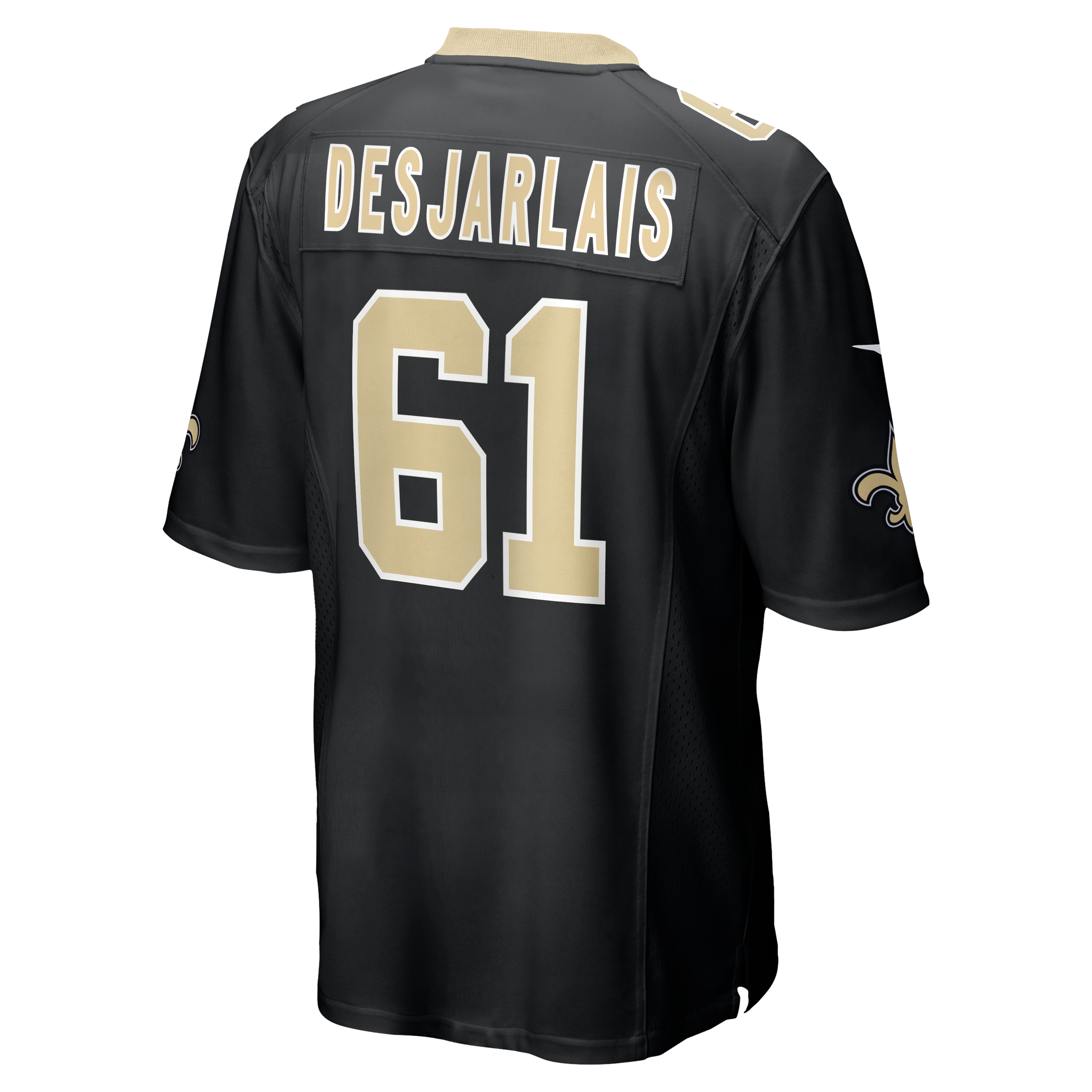 Drew Desjarlais New Orleans Saints Player Jersey Black NFL Football Fan Wear Drew Desjarlais