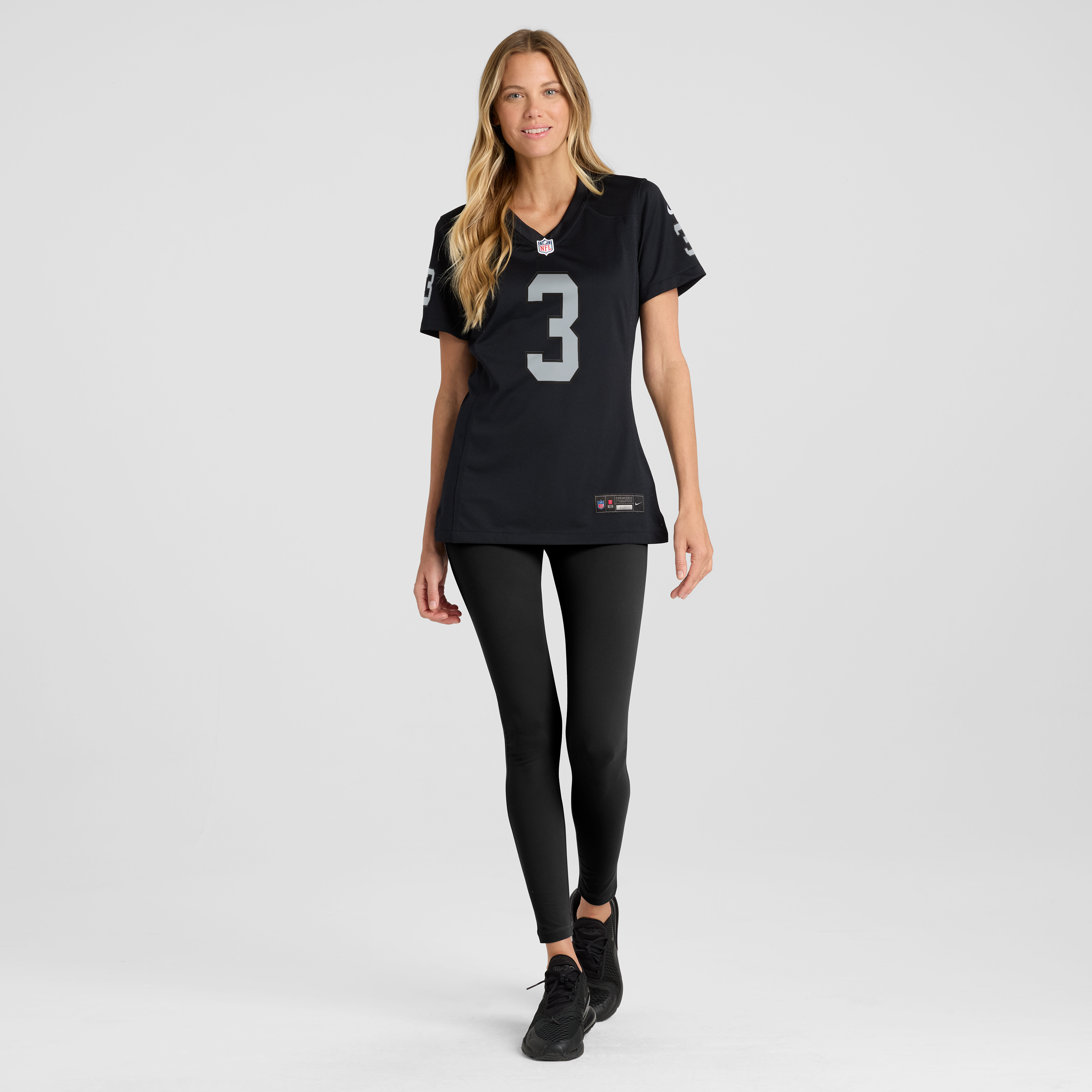 Taron Johnson Las Vegas Raiders Game Jersey Black NFL Football Fan Wear