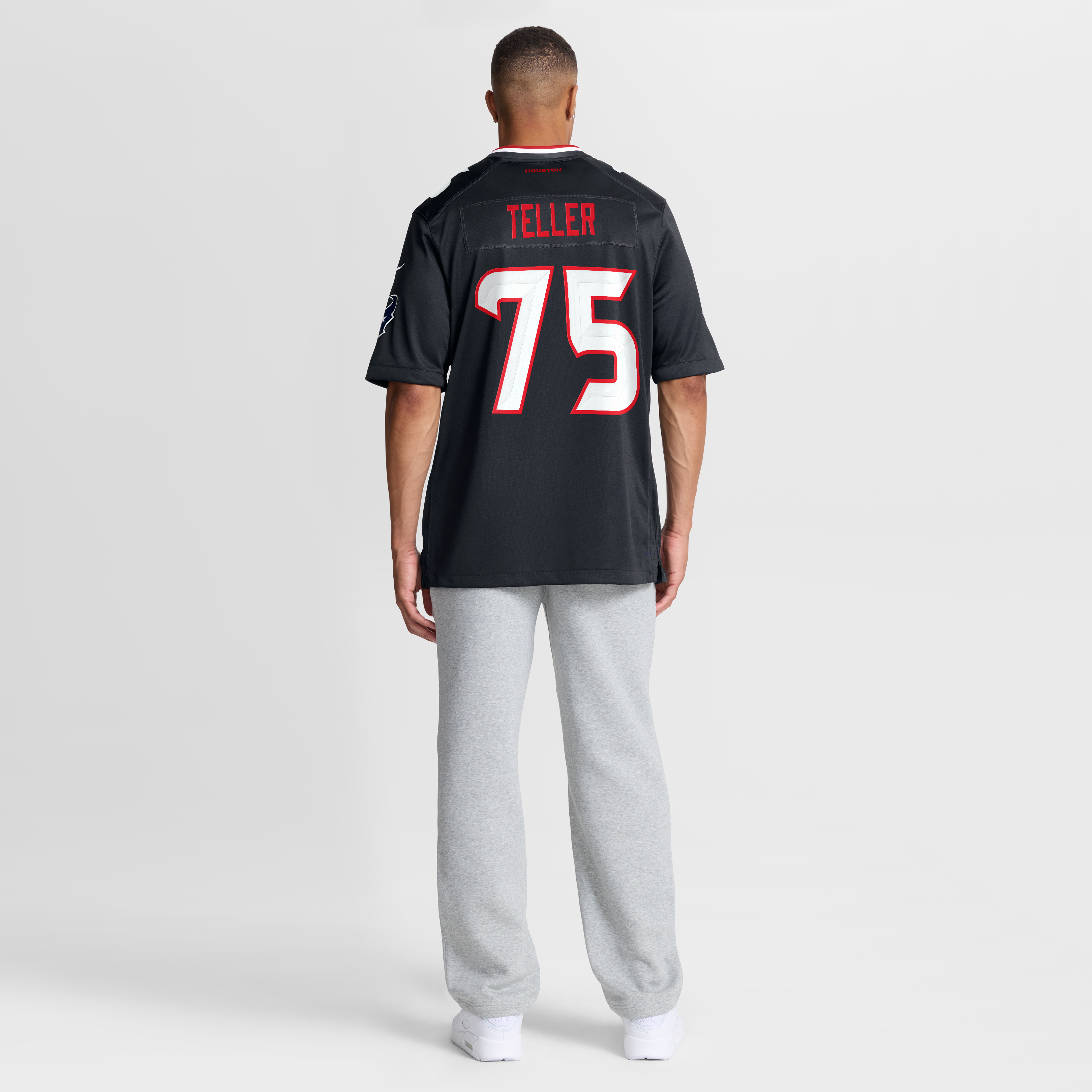 Wyatt Teller Houston Texans Game Jersey Navy NFL Football Fan Wear Wyatt Teller