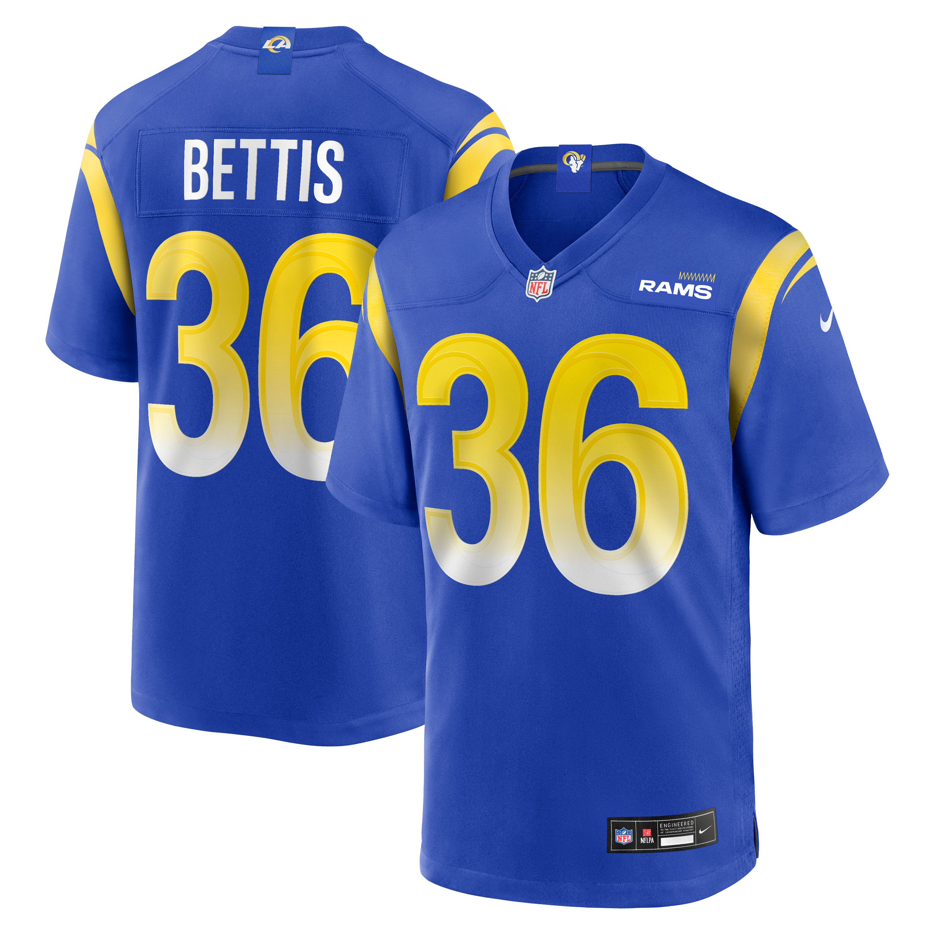 Jerome Bettis Retired Los Angeles Rams Player Jersey Royal NFL Football Fan Wear
