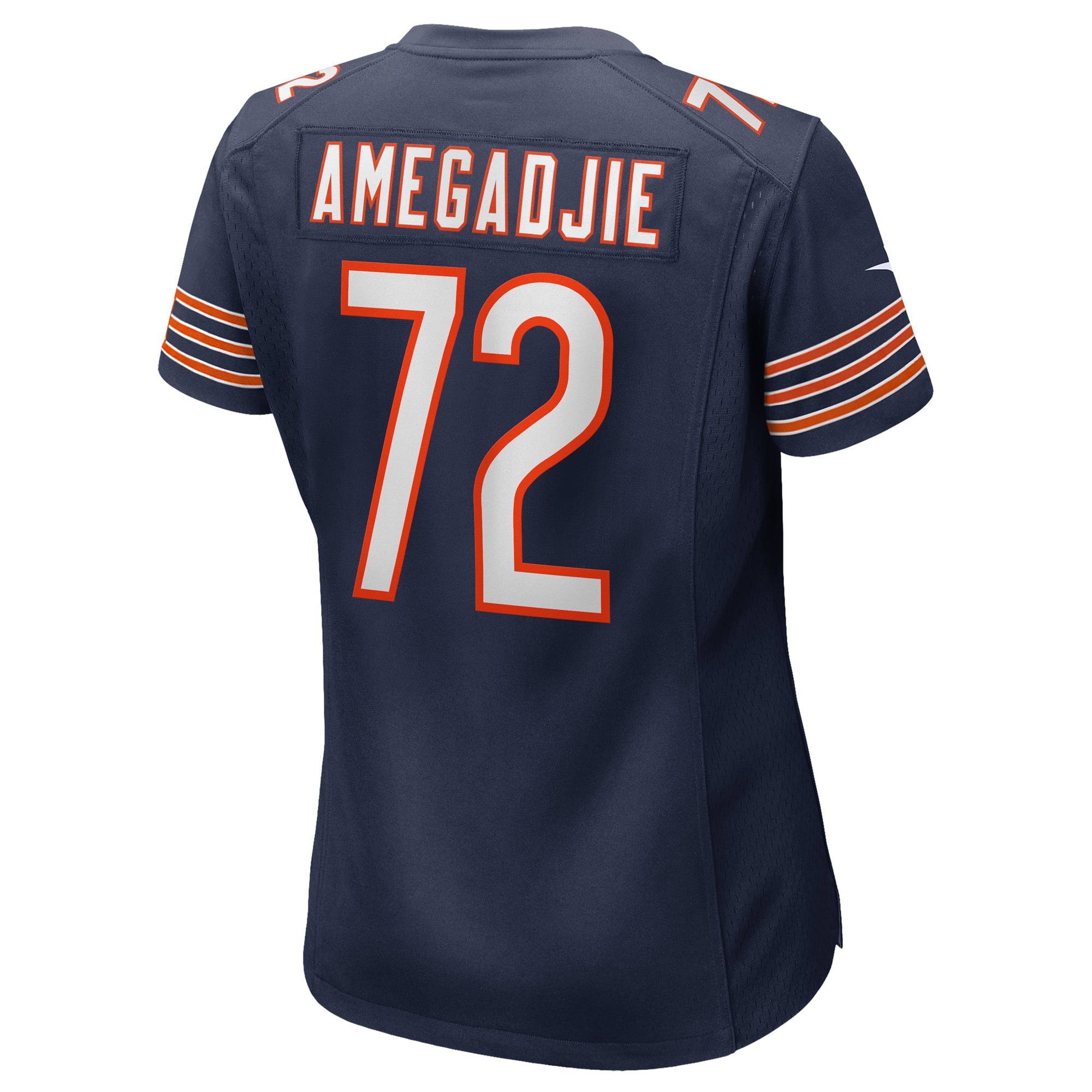 Kiran Amegadjie Chicago Bears Game Jersey Navy NFL Football Fan Wear Kiran Amegadjie