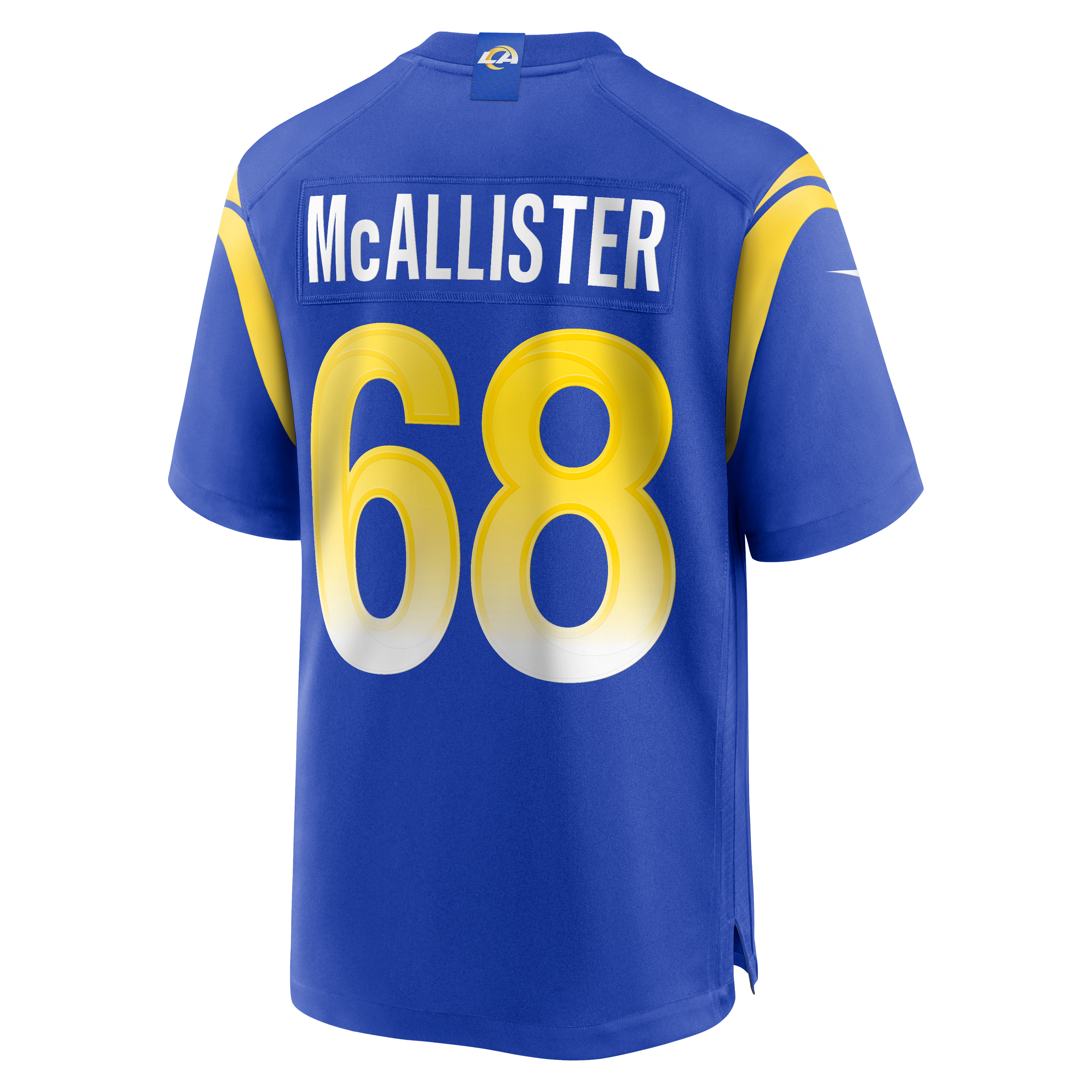 Mike McAllister Los Angeles Rams Game Jersey Royal NFL Football Fan Wear Mike McAllister
