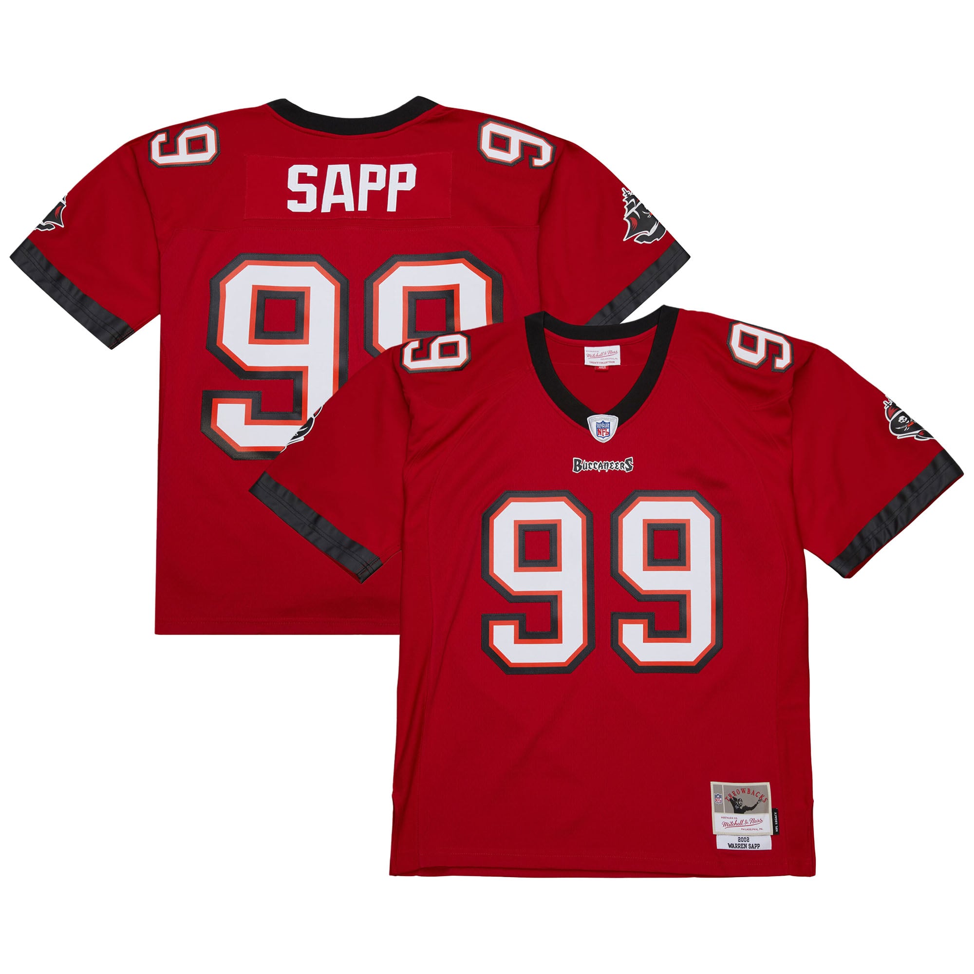 Warren Sapp Mitchell Tampa Bay Buccaneers Replica Jersey Red NFL Football Fan Wear