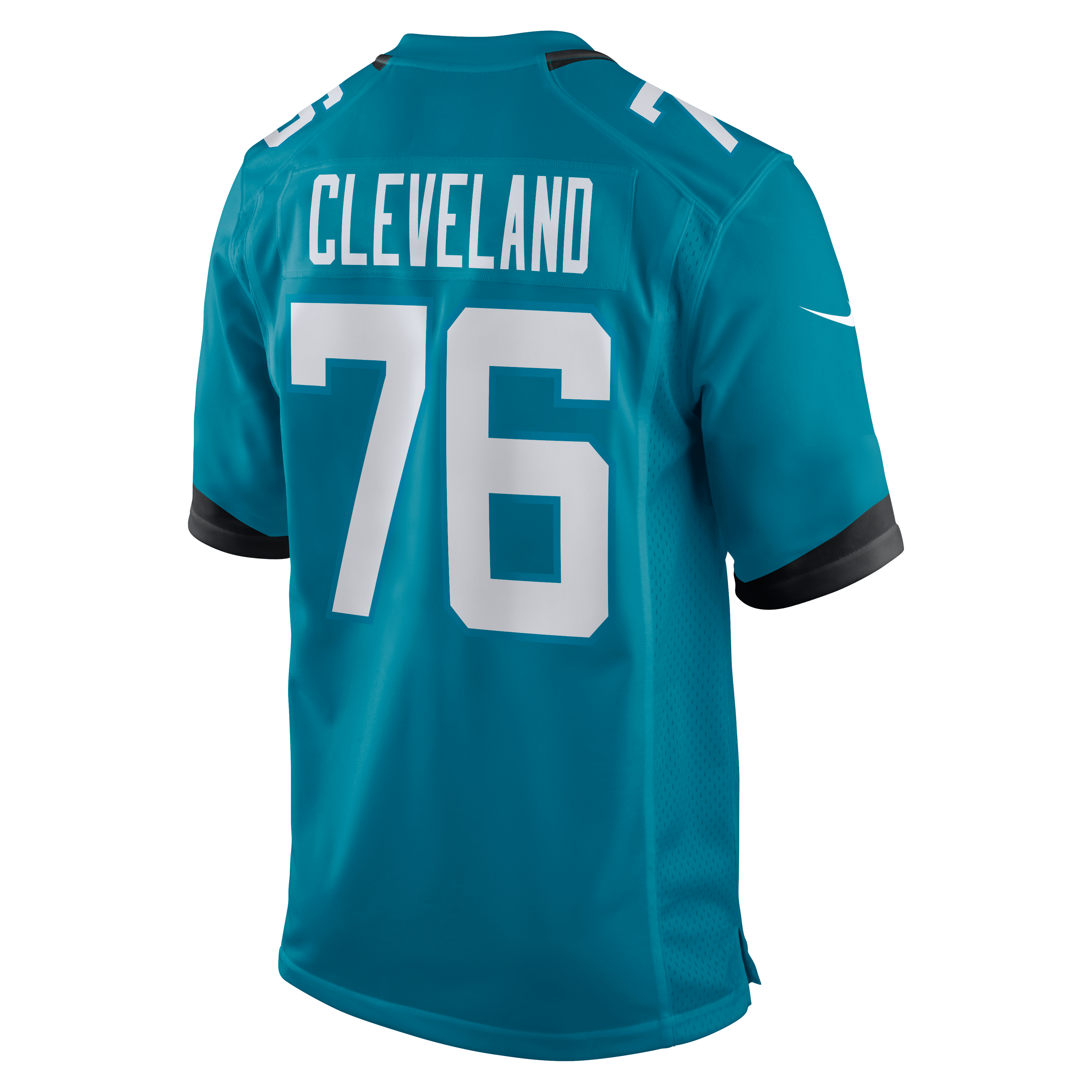 Ezra Cleveland Jacksonville Jaguars Game Jersey Teal NFL Football Fan Wear