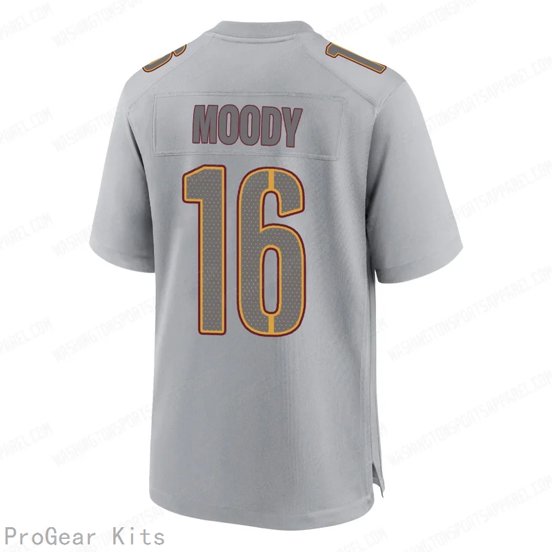 Jake Moody Atmosphere Washington Commanders Game Jersey No.16 Gray NFL Football Fan Wear Jake Moody Atmosphere