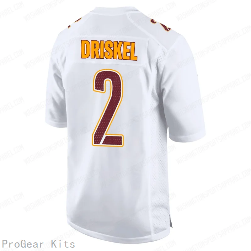 Jeff Driskel Tundra Washington Commanders Game Jersey No.2 White NFL Football Fan Wear