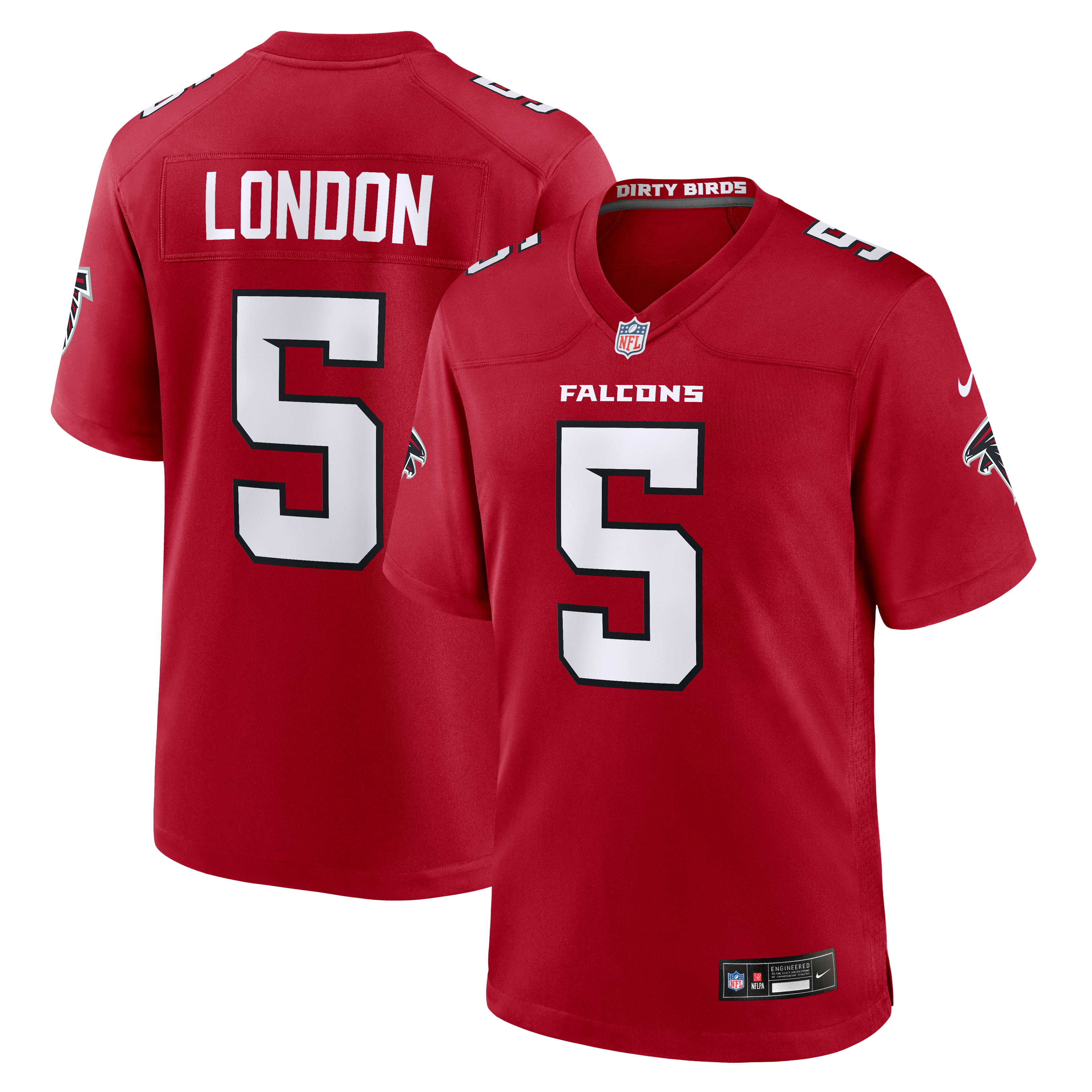 Drake London Atlanta Falcons Game Jersey Red NFL Football Fan Wear