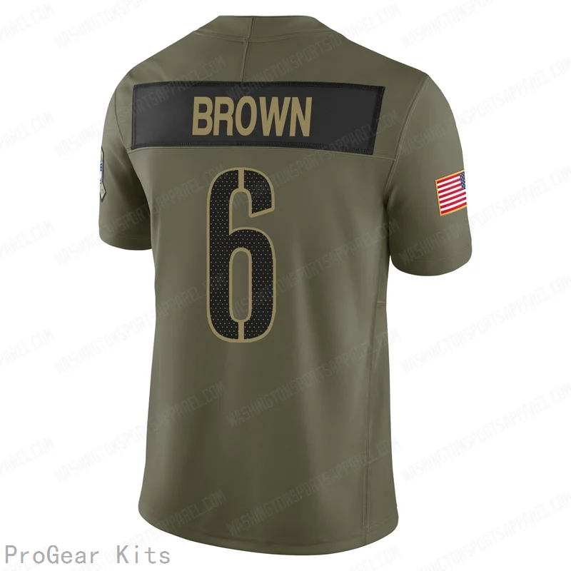 Dyami Olive Washington Commanders Jersey No.6 Olive NFL Football Fan Wear