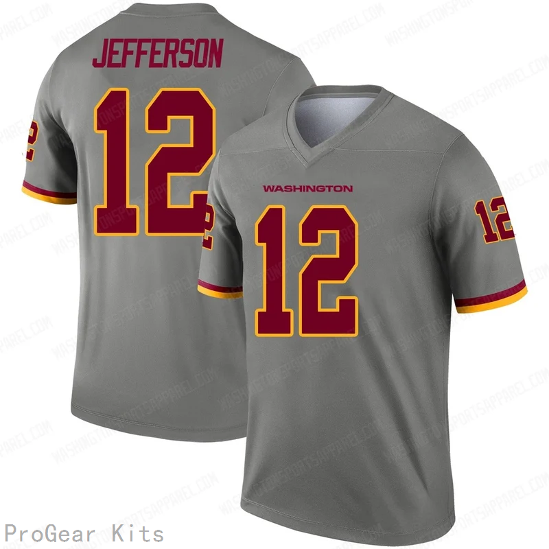 Van Jefferson Inverted Washington Commanders Legend Jersey No.12 Gray NFL Football Fan Wear