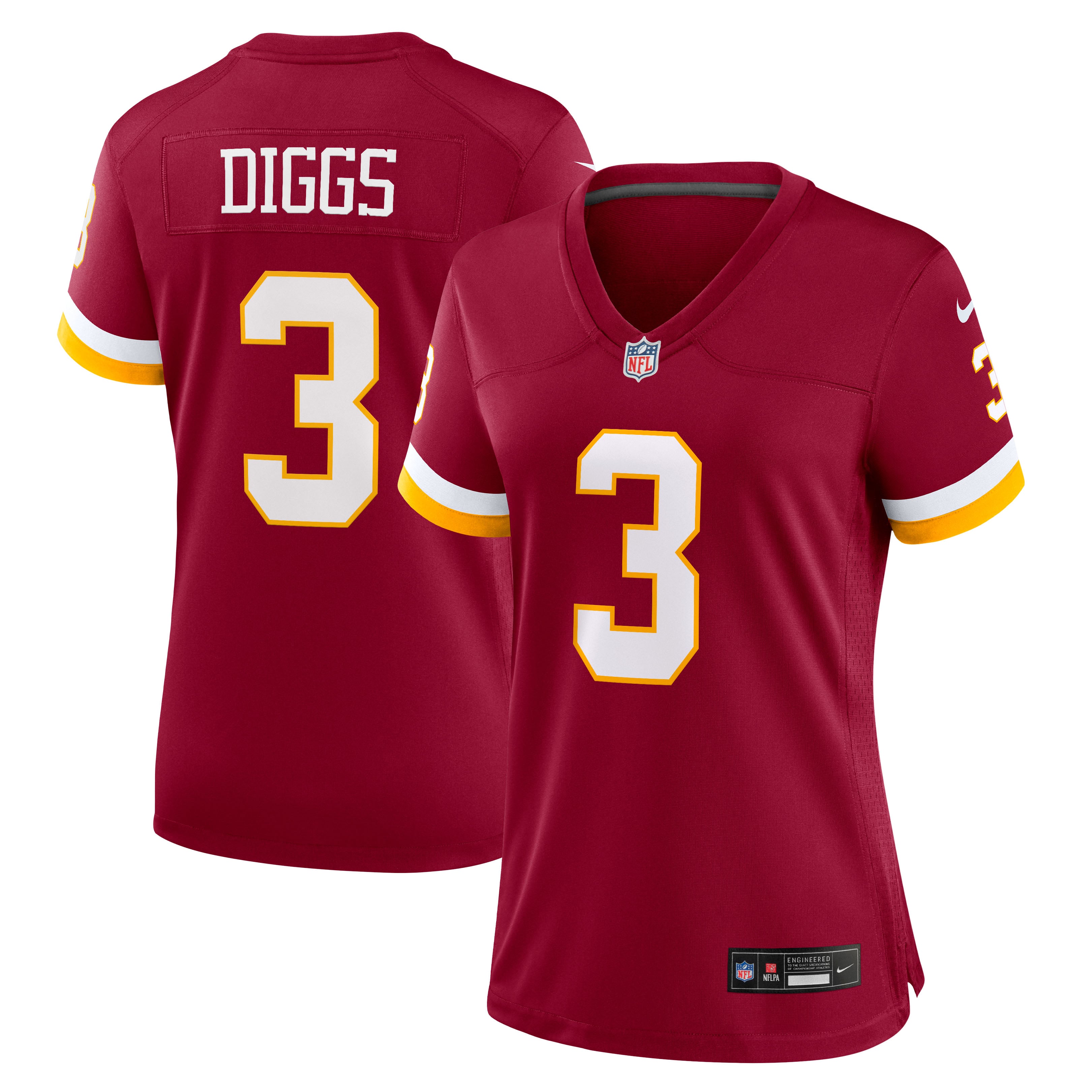 Stefon Diggs Washington Commanders Game Jersey Burgundy NFL Football Fan Wear Stefon Diggs