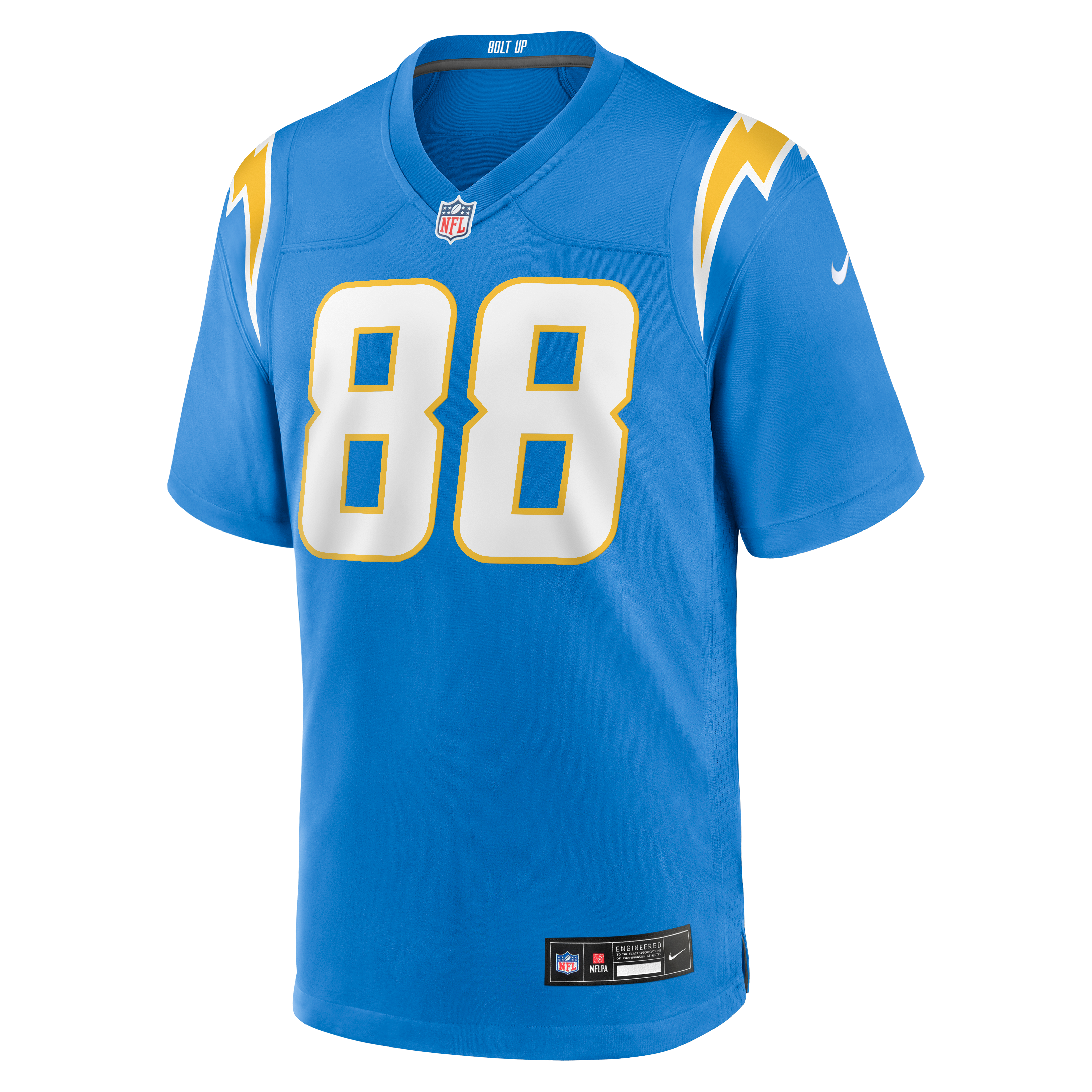 Charlie Kolar Los Angeles Chargers Game Jersey Powder Blue NFL Football Fan Wear Charlie Kolar