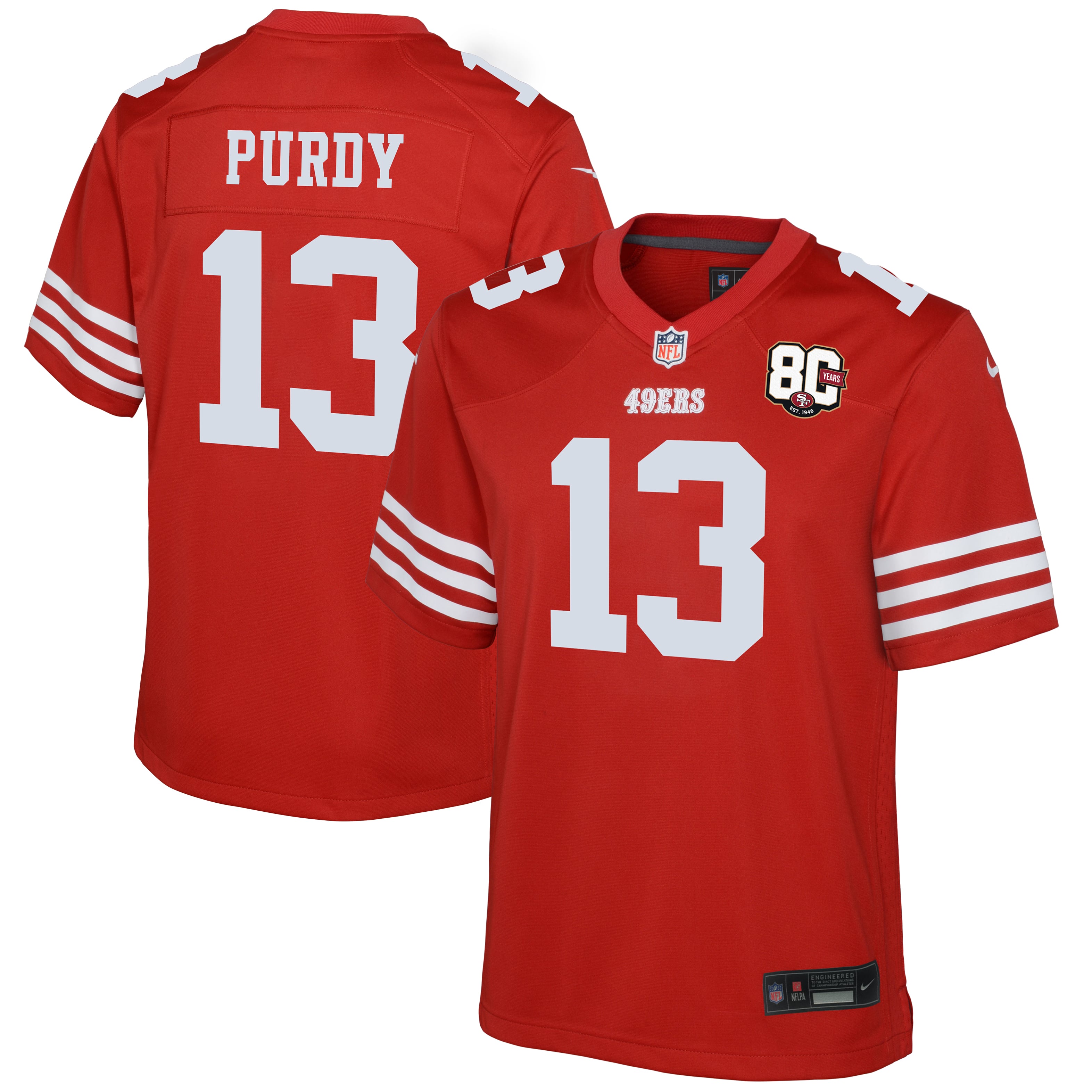Brock Purdy San Francisco 49ers Game Jersey Scarlet NFL Football Fan Wear