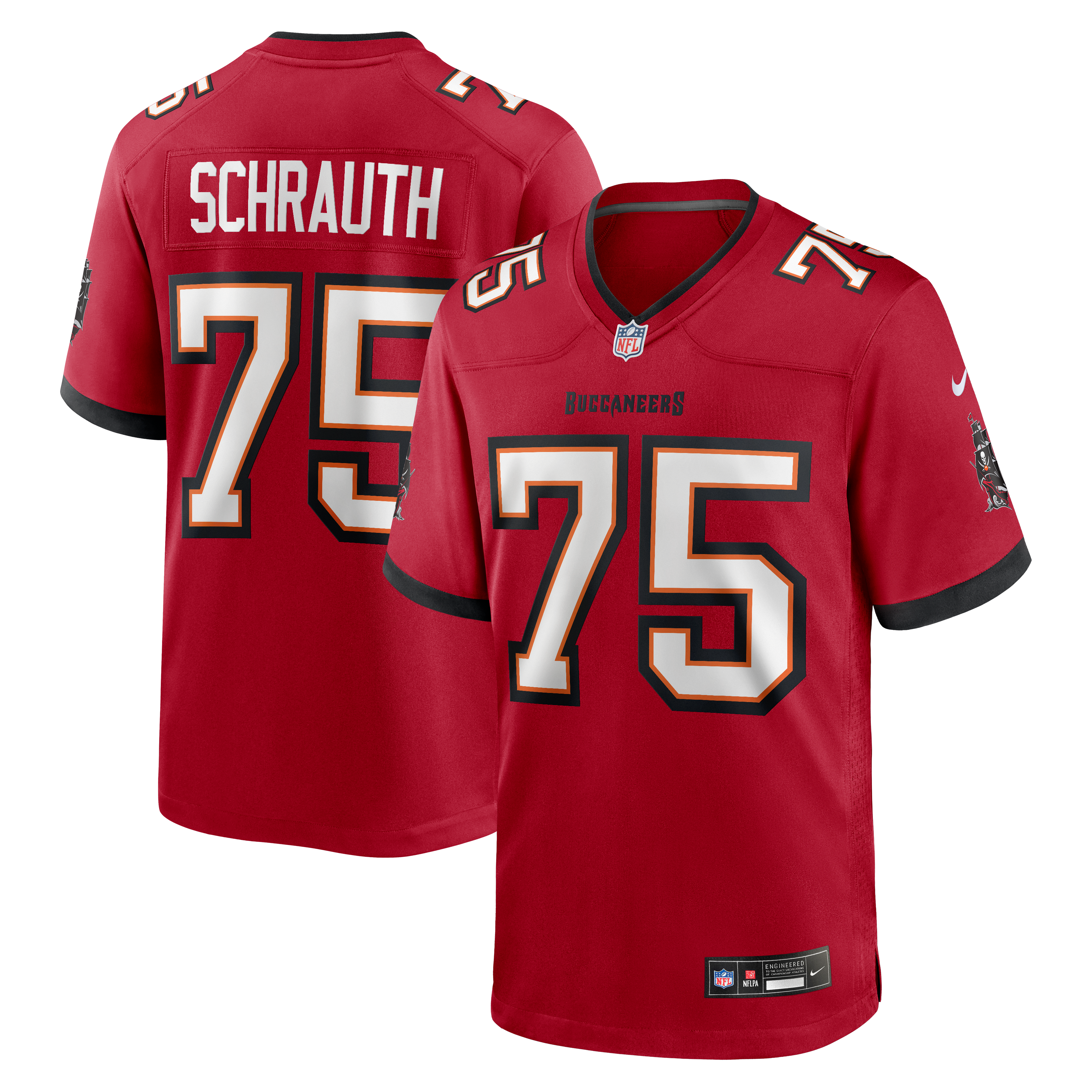 Billy Schrauth Tampa Bay Buccaneers Game Jersey Red NFL Football Fan Wear