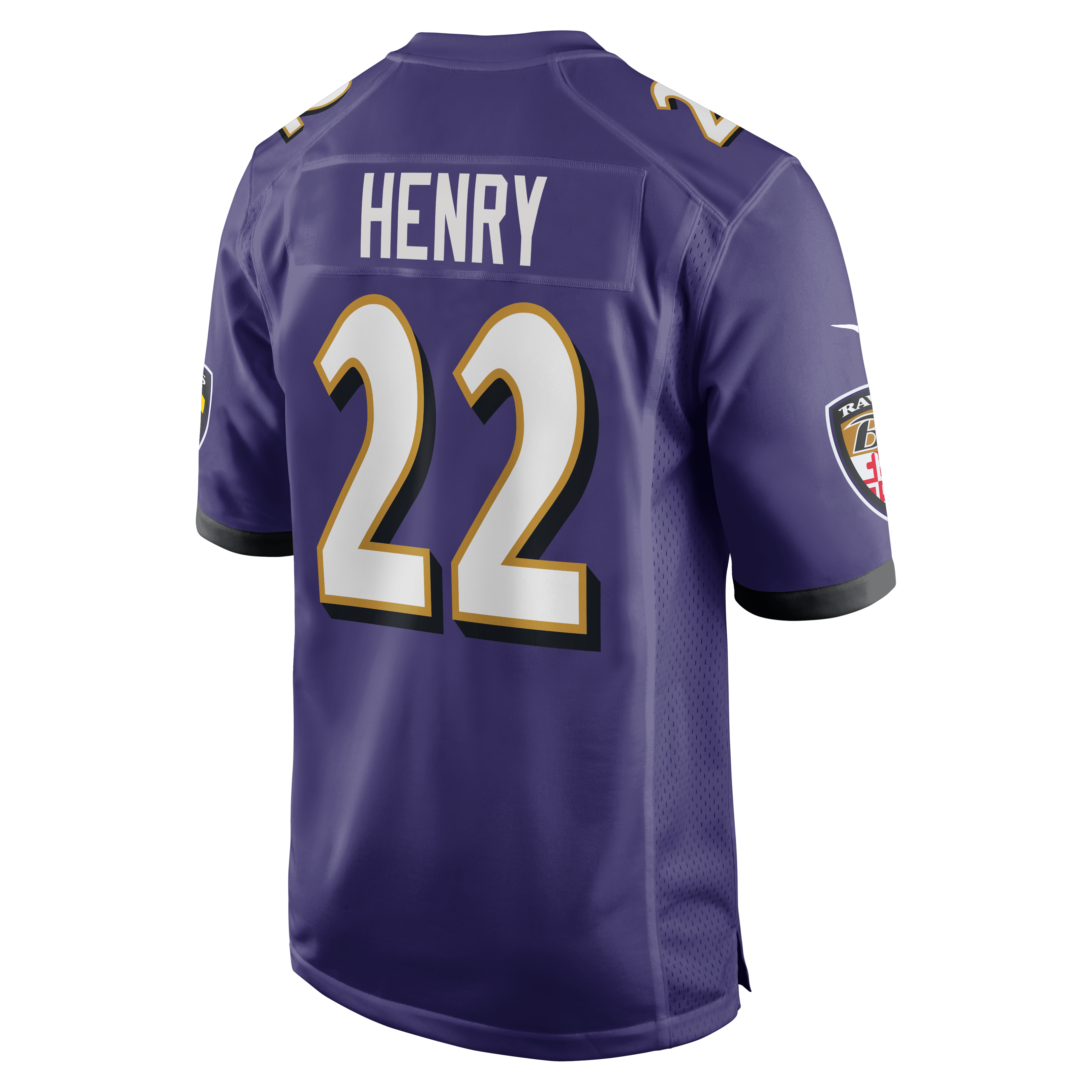 Derrick Henry Baltimore Ravens Game Jersey White NFL Football Fan Wear
