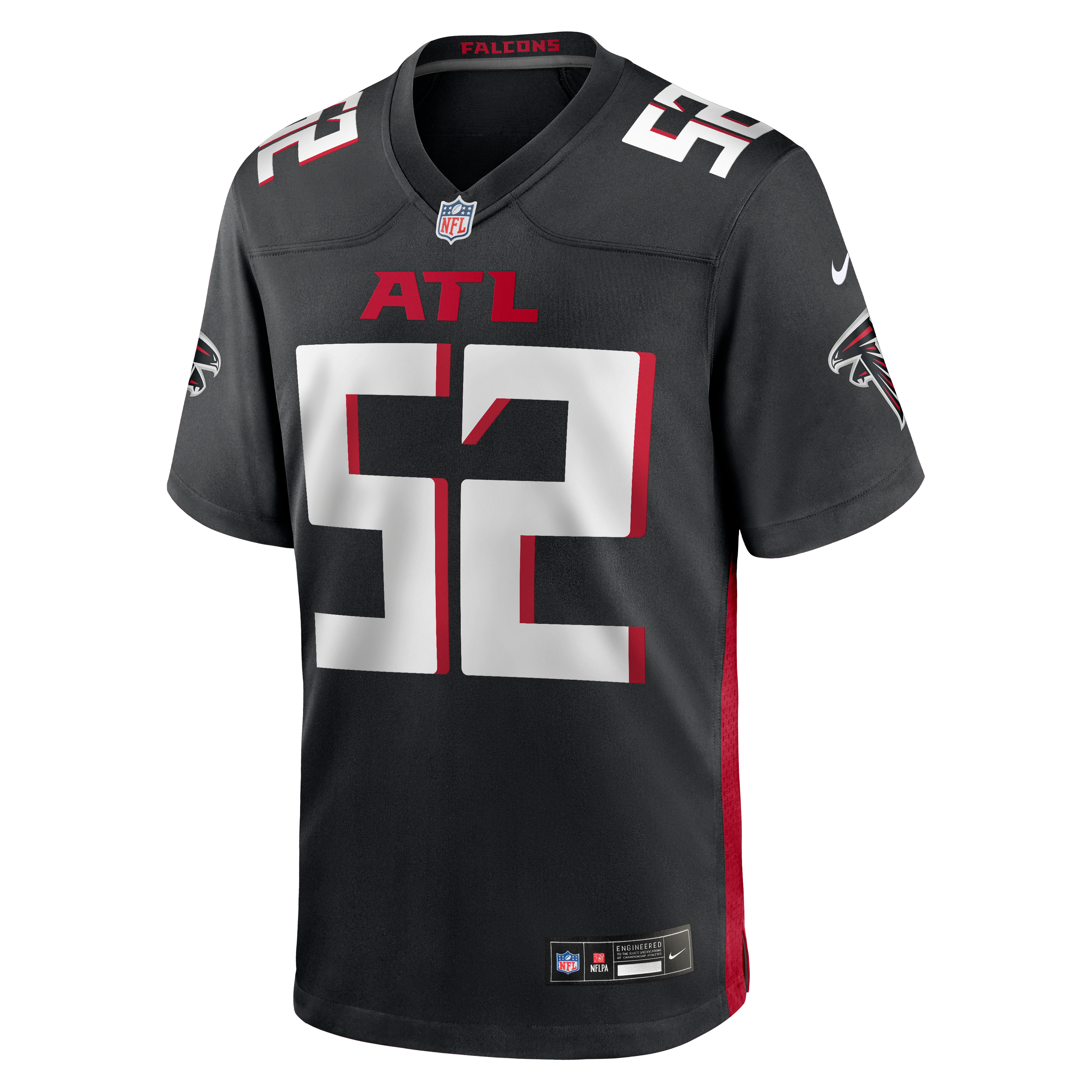 Jovaughn Gwyn Atlanta Falcons Game Jersey Black NFL Football Fan Wear Jovaughn Gwyn