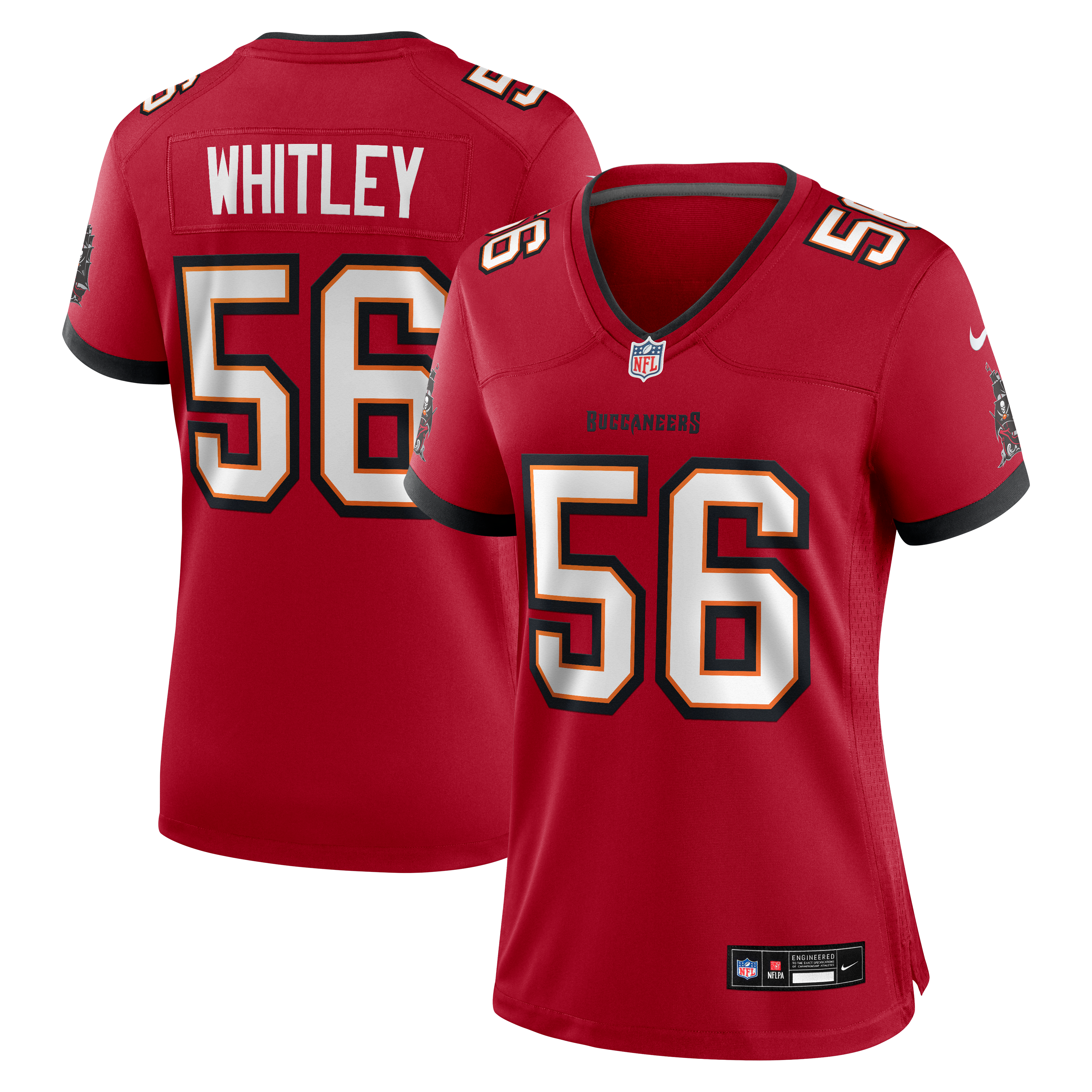 Benton Whitley Tampa Bay Buccaneers Game Jersey Red NFL Football Fan Wear