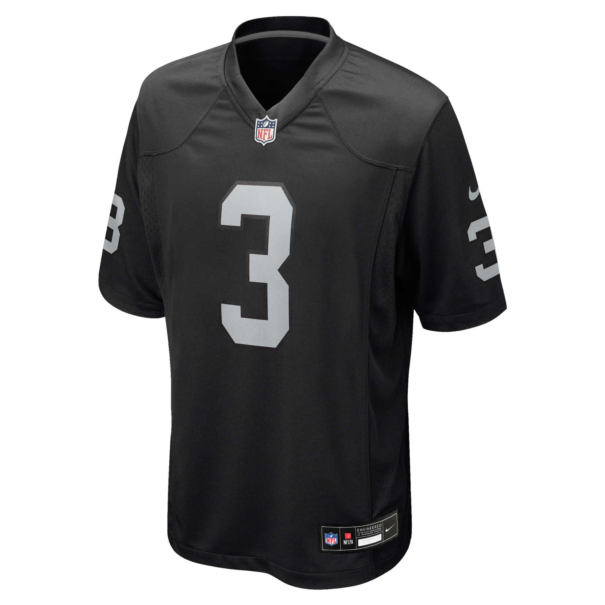 Taron Johnson Las Vegas Raiders Game Jersey Black NFL Football Fan Wear Taron Johnson