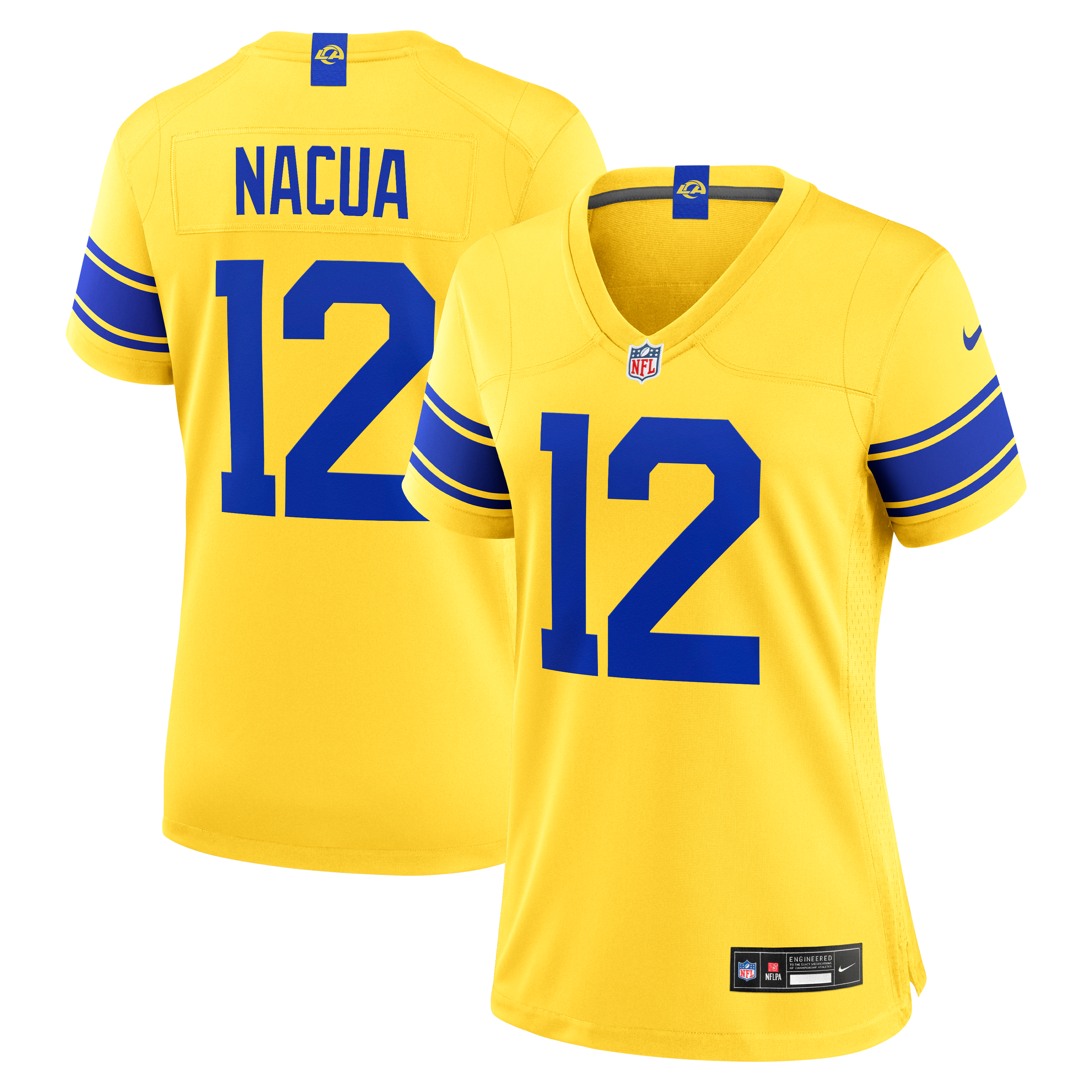 Puka Nacua Sol Los Angeles Rams Game Jersey NFL Football Fan Wear Puka Nacua Sol