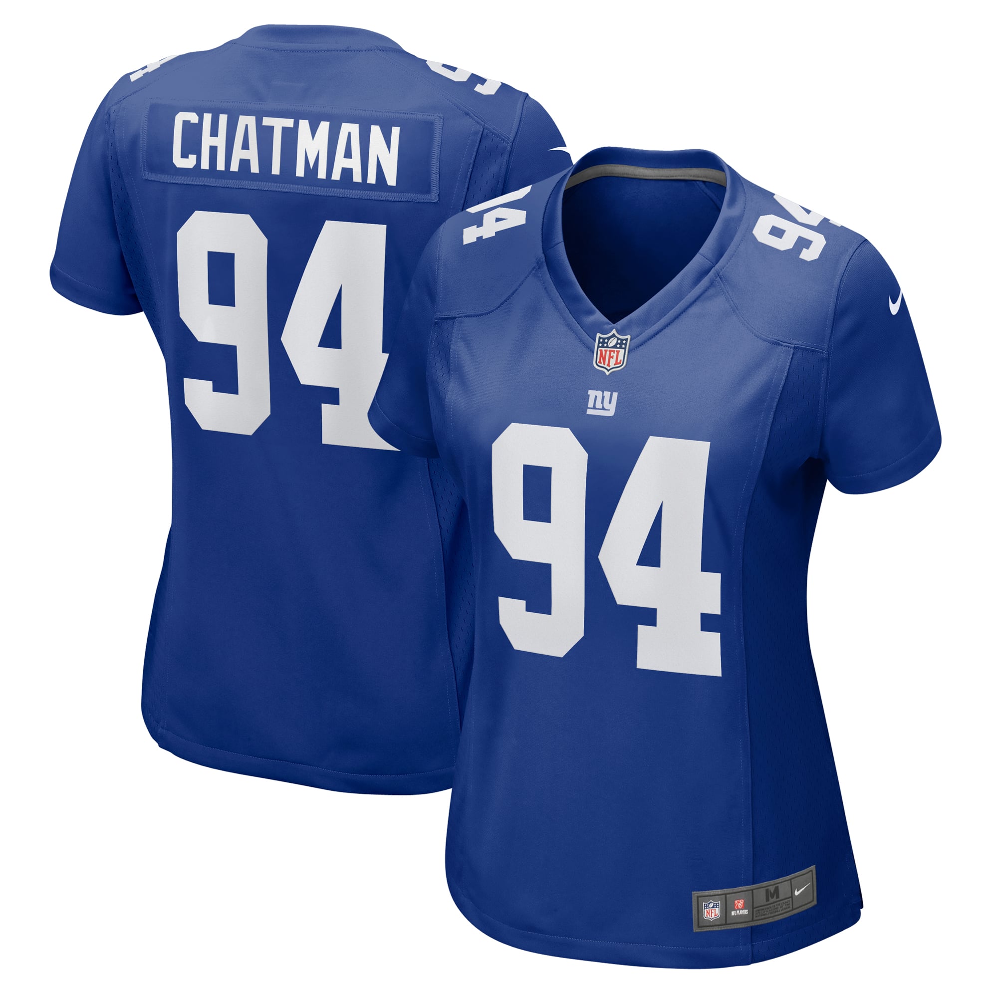 Elijah Chatman New York Giants Game Jersey Royal NFL Football Fan Wear Elijah Chatman