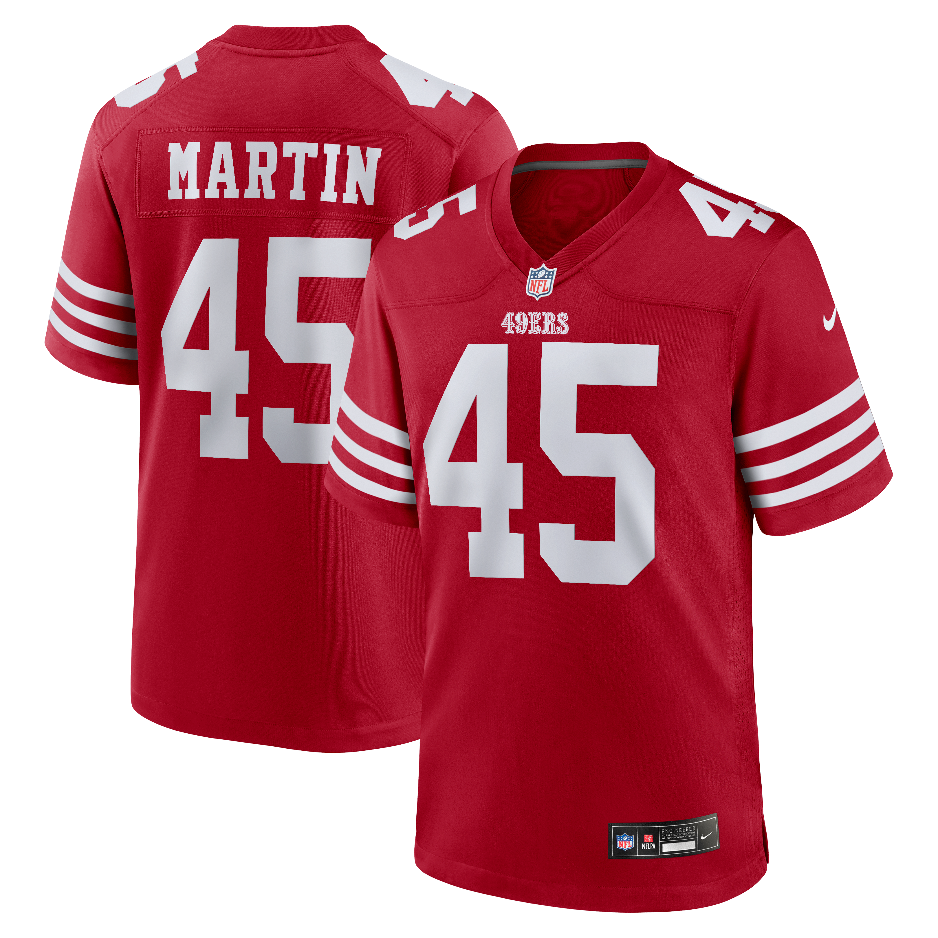 Nick Martin San Francisco 49ers Game Jersey Scarlet NFL Football Fan Wear