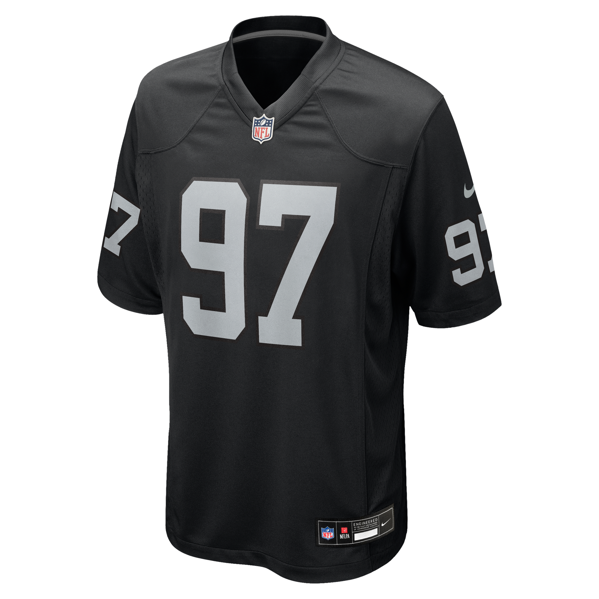 Tonka Hemingway Las Vegas Raiders Game Jersey Black NFL Football Fan Wear