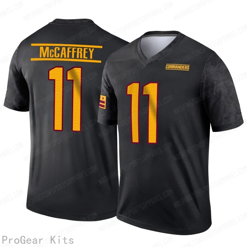 Luke McCaffrey Washington Commanders Alternate Jersey No.11 Black NFL Football Fan Wear