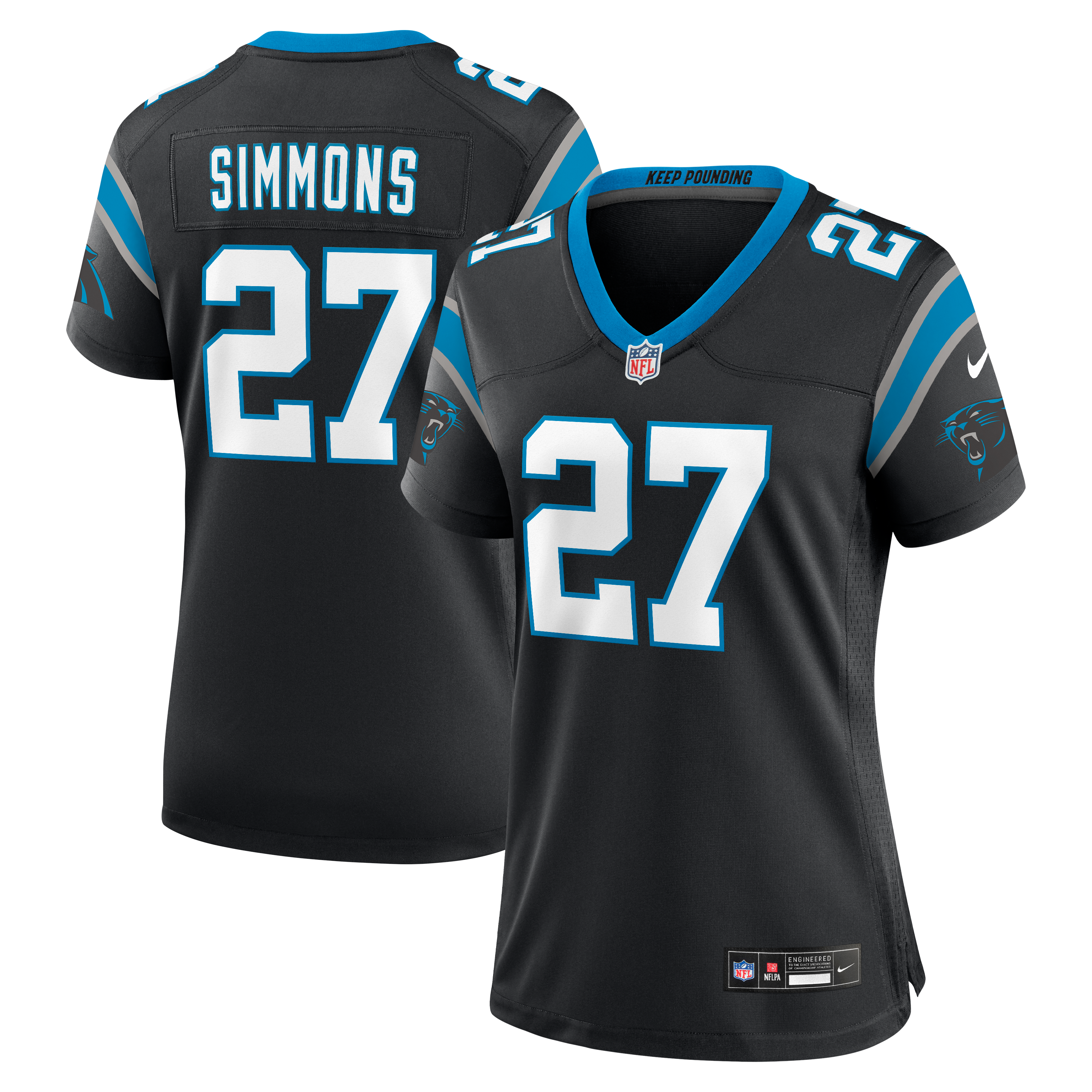 Isaiah Simmons Carolina Panthers Game Jersey Black NFL Football Fan Wear