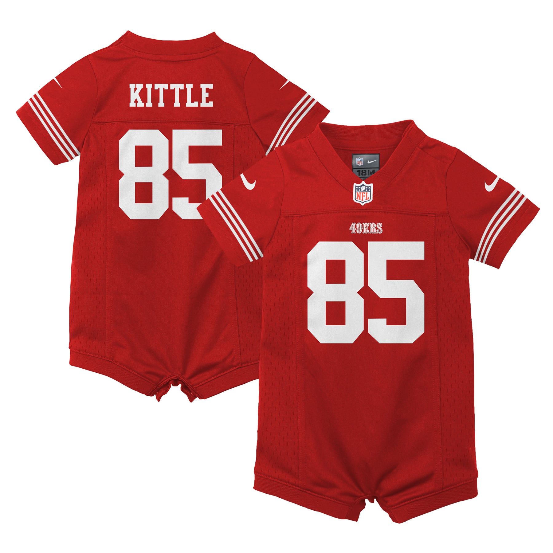 Newborn George Kittle San Francisco 49ers Game Jersey Scarlet NFL Football Fan Wear