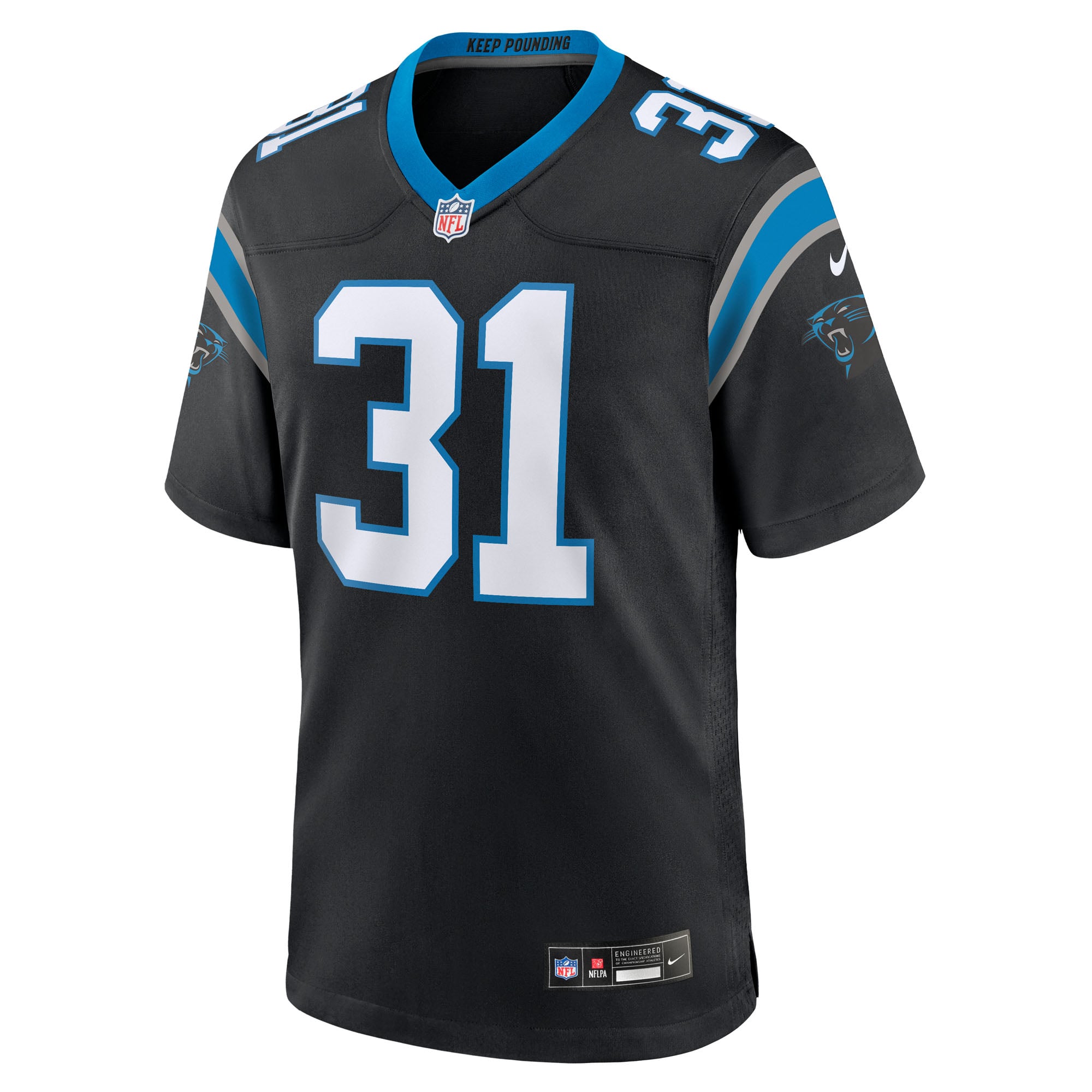 Corey Thornton Carolina Panthers Game Jersey Black NFL Football Fan Wear