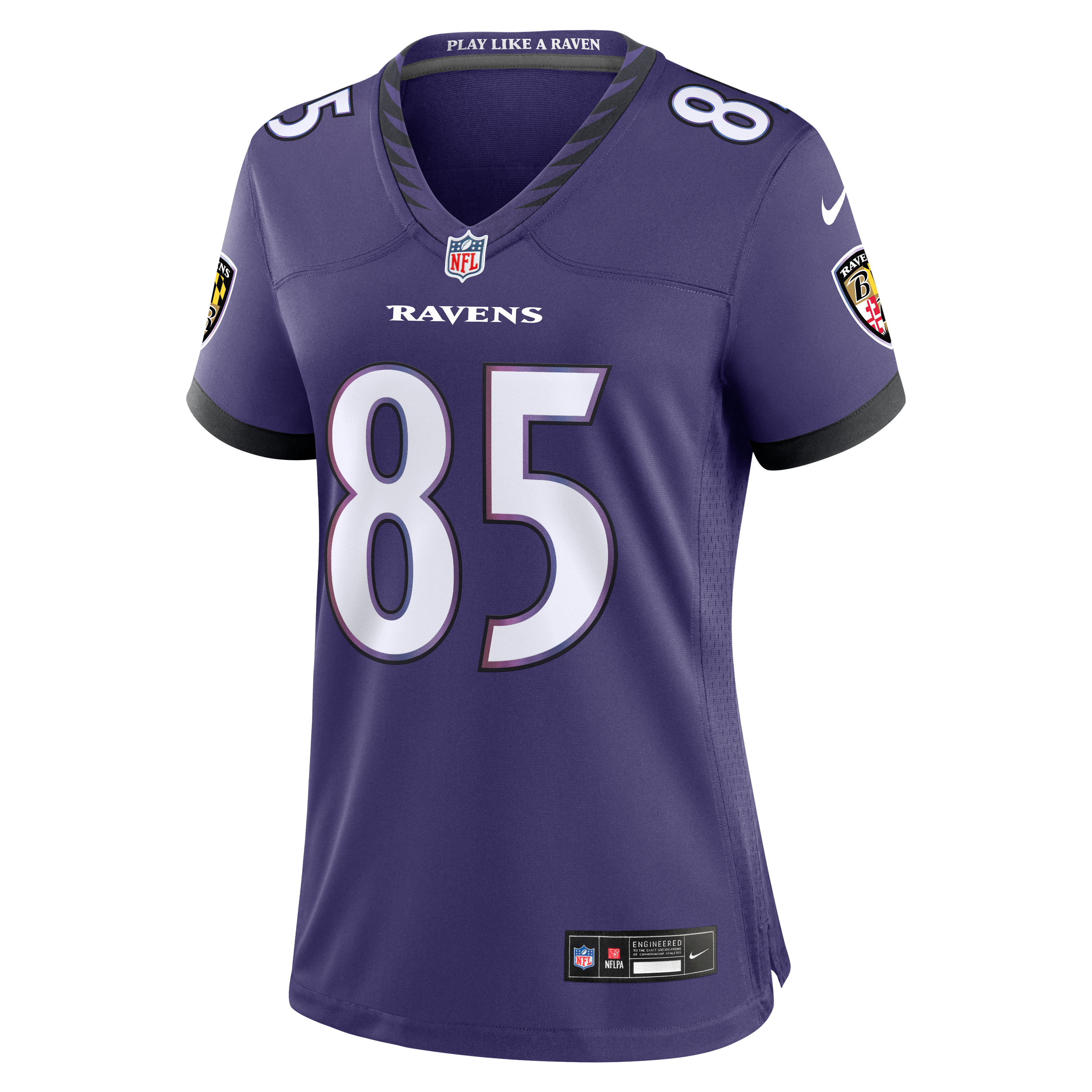 Josh Cuevas Baltimore Ravens Game Jersey Purple NFL Football Fan Wear Josh Cuevas
