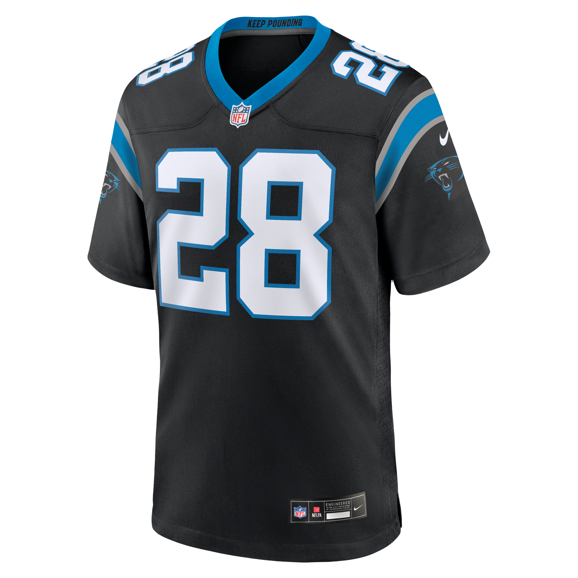 AJ Dillon Carolina Panthers Game Jersey Black NFL Football Fan Wear AJ Dillon