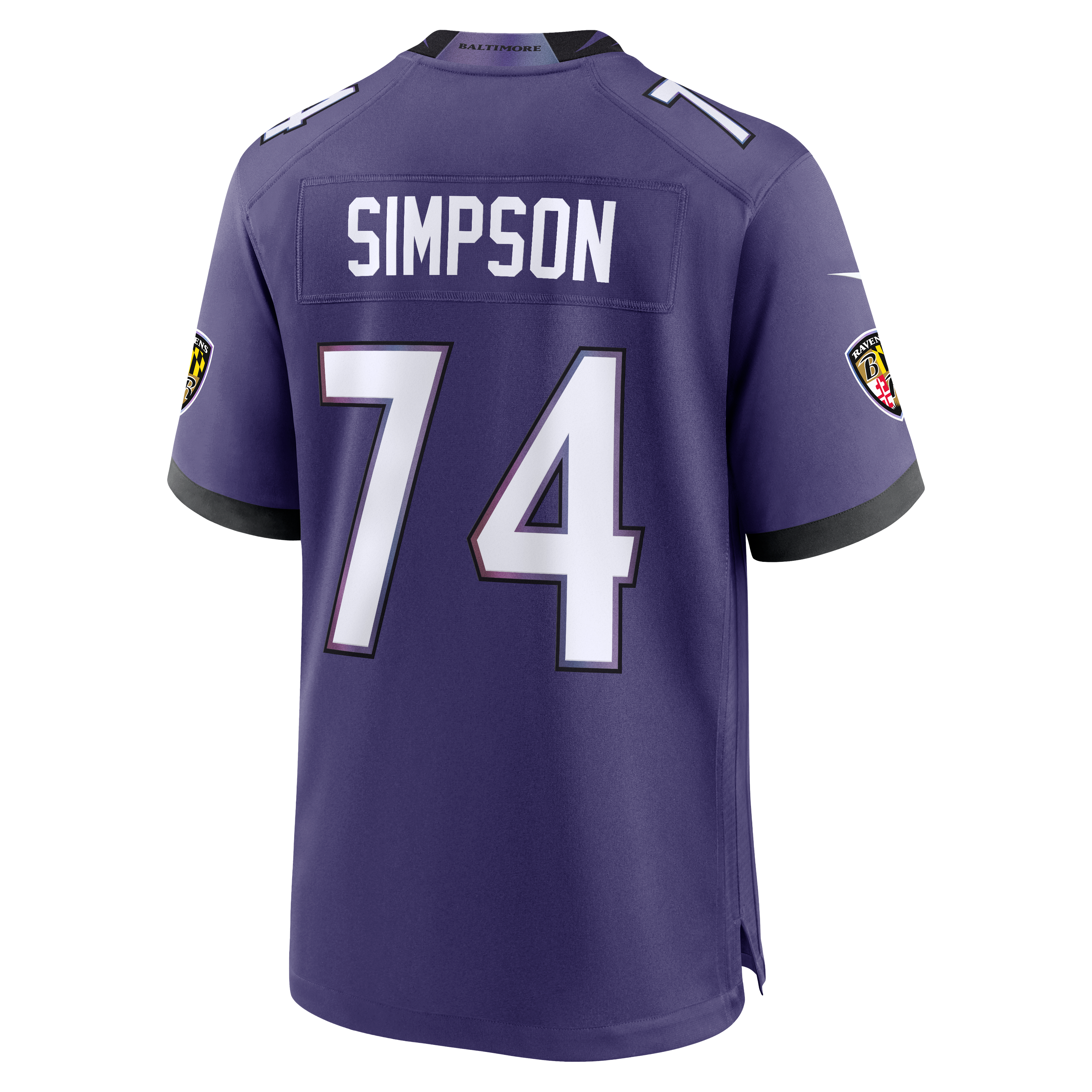 John Simpson Baltimore Ravens Game Jersey Purple NFL Football Fan Wear John Simpson