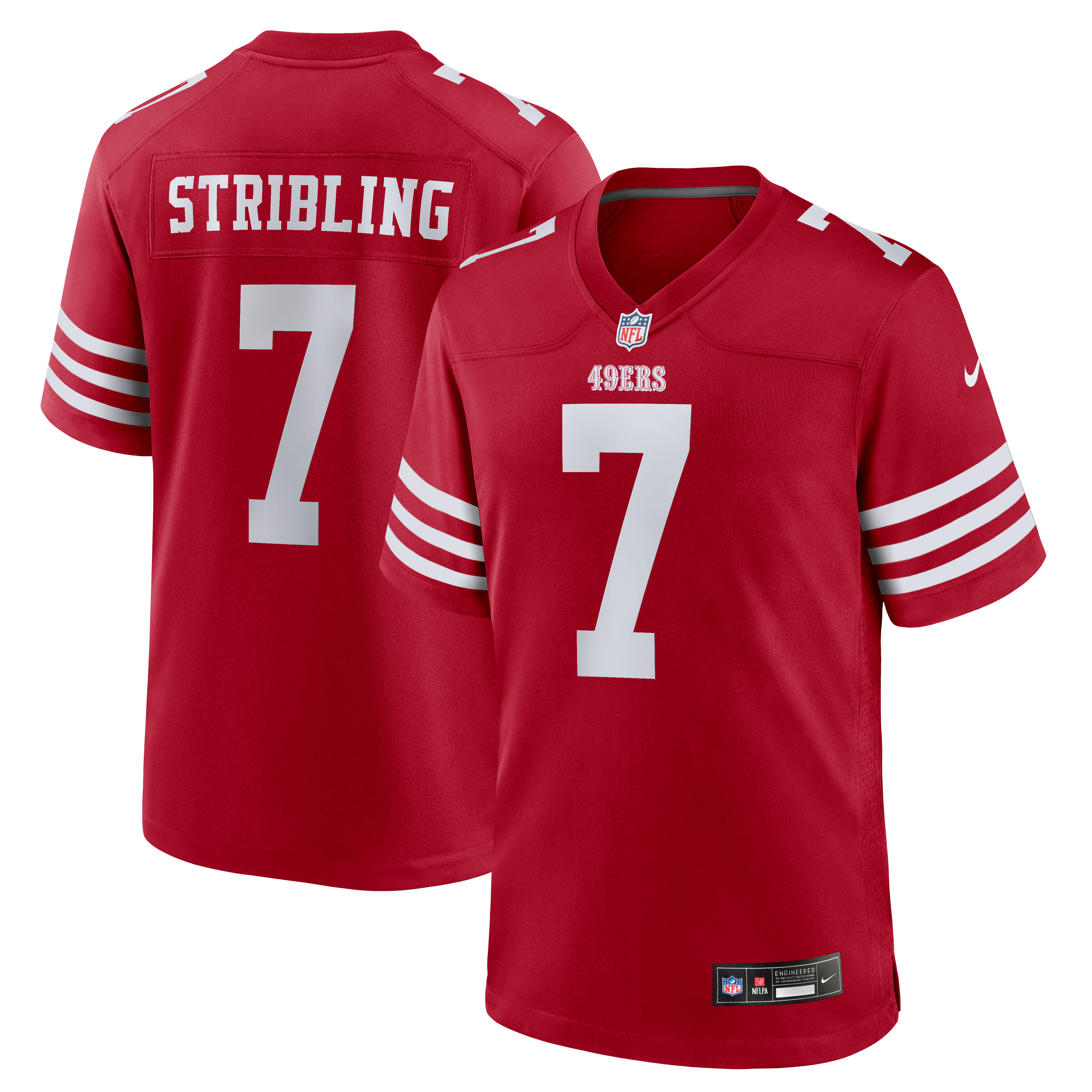 De'Zhaun Stribling San Francisco 49ers Game Jersey Scarlet NFL Football Fan Wear