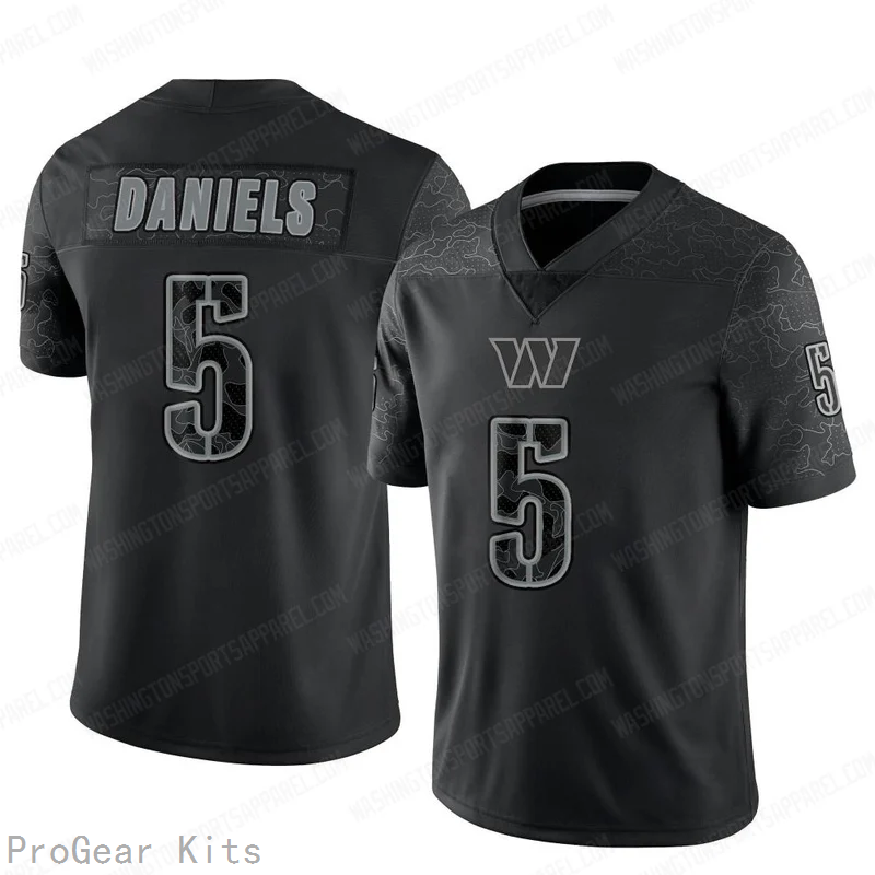 Jayden Daniels Washington Commanders Jersey No.5 Reflective NFL Football Fan Wear