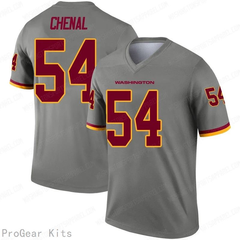 Leo Chenal Inverted Washington Commanders Legend Jersey No.54 Gray NFL Football Fan Wear