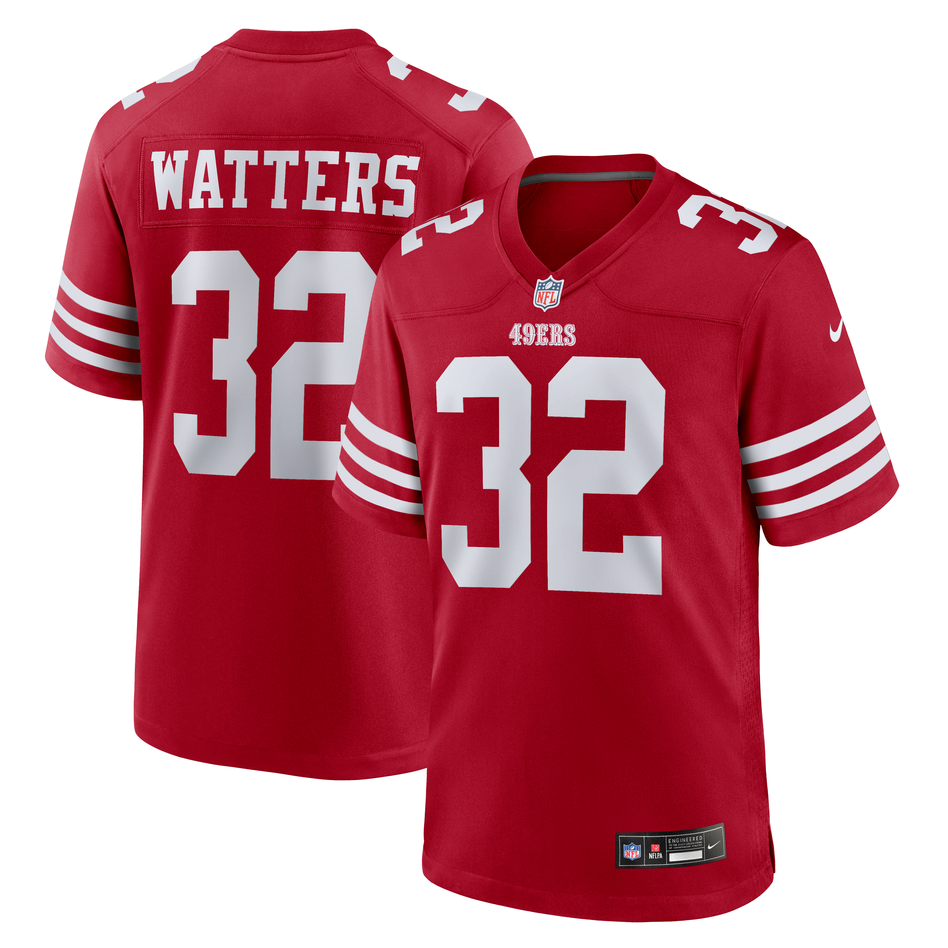 Ricky Watters Retired San Francisco 49ers Game Jersey Scarlet NFL Football Fan Wear