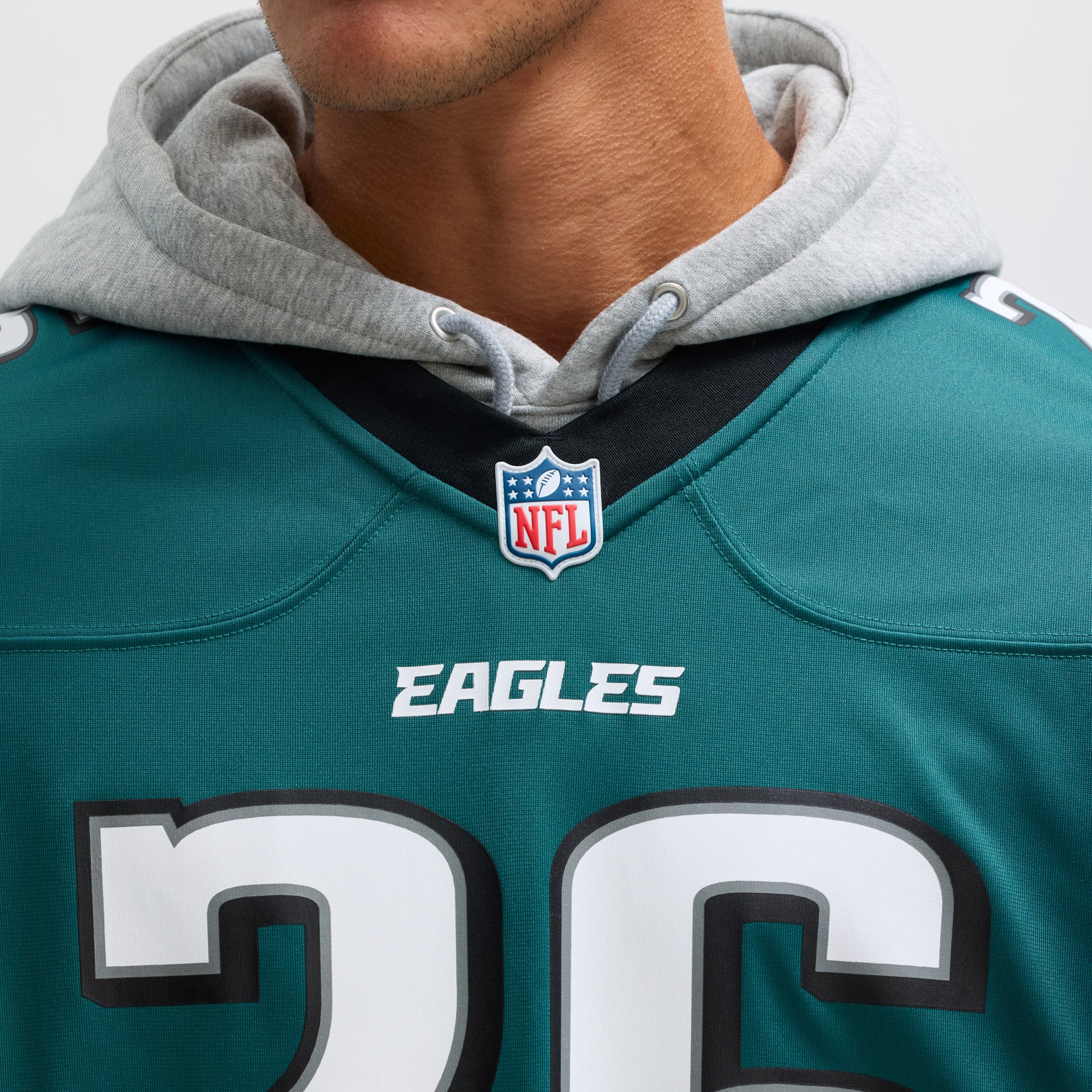 Saquon Barkley Philadelphia Eagles Player Jersey Midnight NFL Football Fan Wear Saquon Barkley