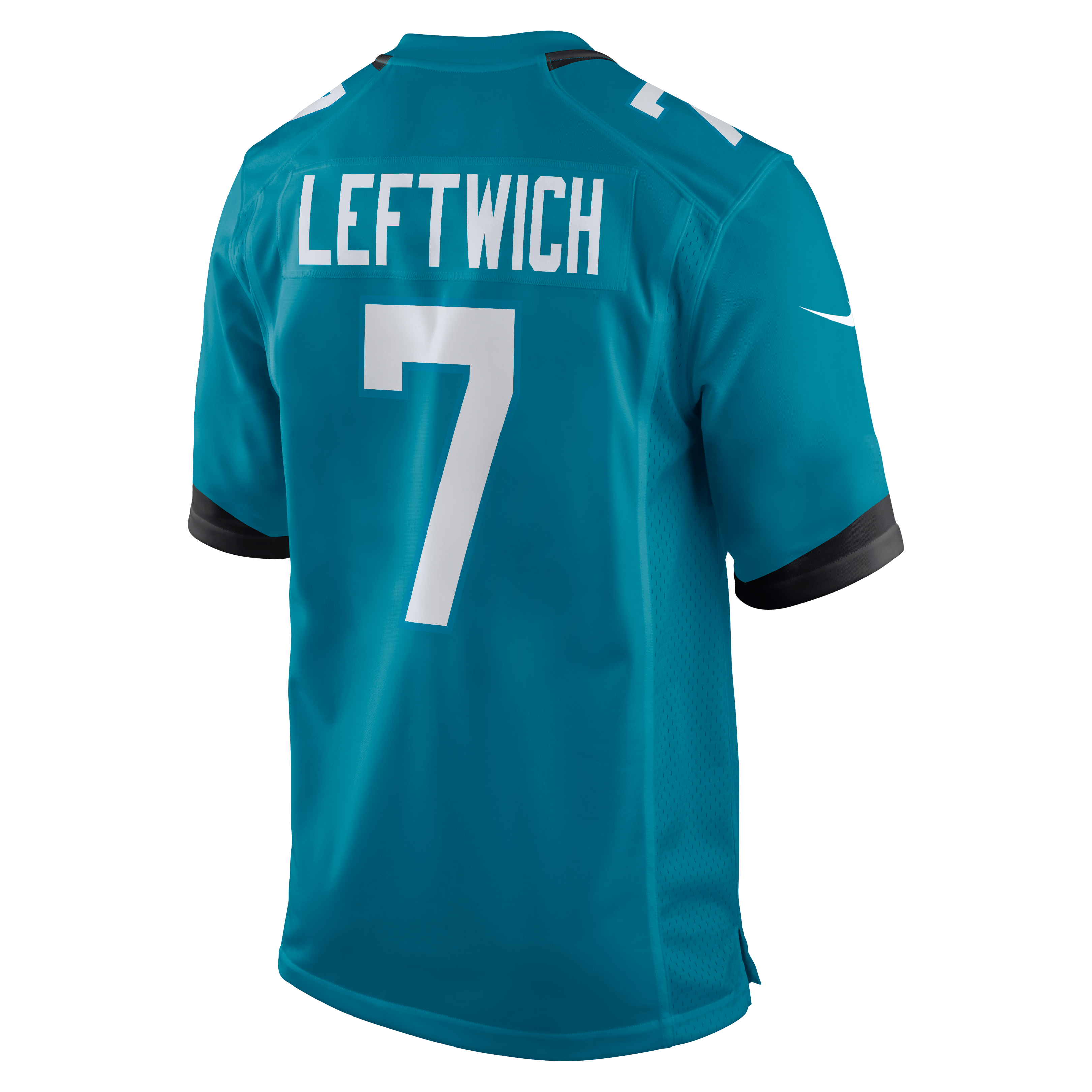 Byron Leftwich Retired Jacksonville Jaguars Game Jersey Teal NFL Football Fan Wear Byron Leftwich Retired