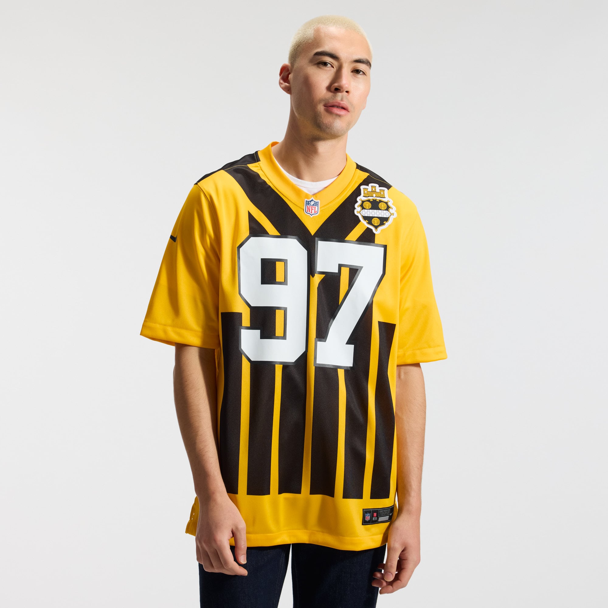 Cameron Heyward Pittsburgh Steelers Game Jersey Gold NFL Football Fan Wear Cameron Heyward